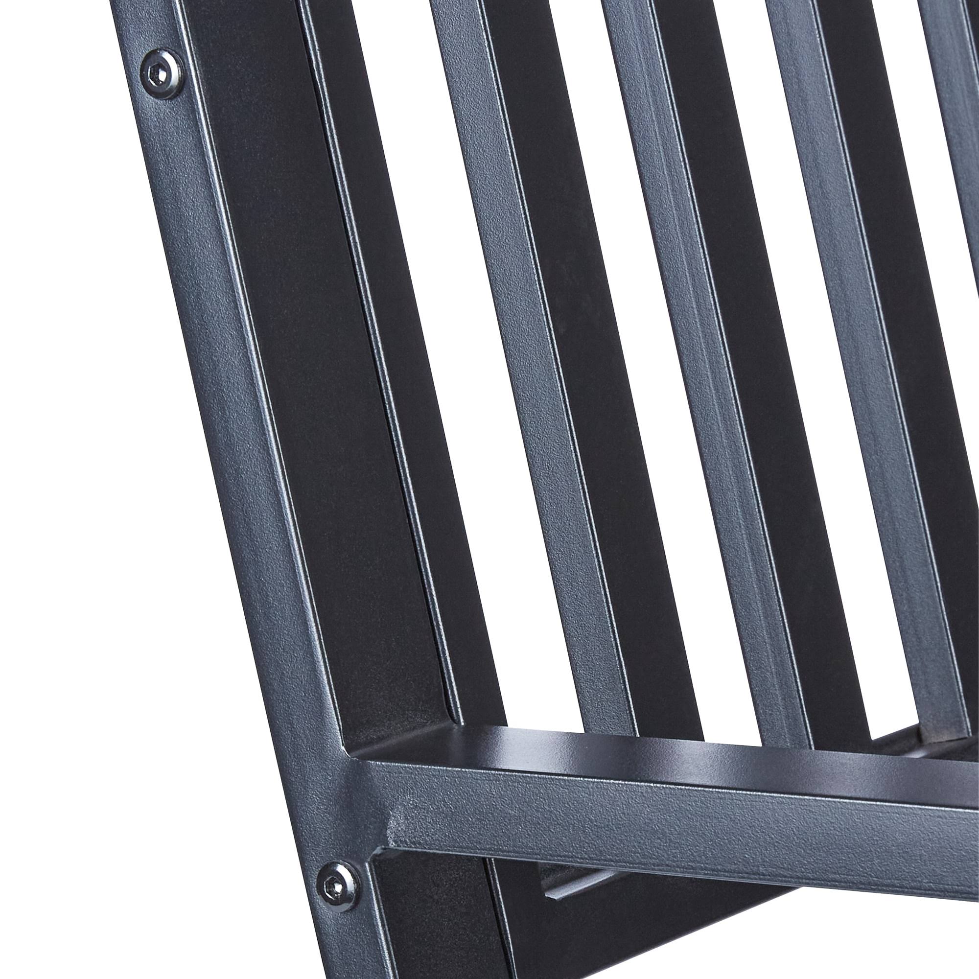 Style Selections 50-In W X 34.25-In H Black Steel Garden RTIIMWJW_ZQJTV