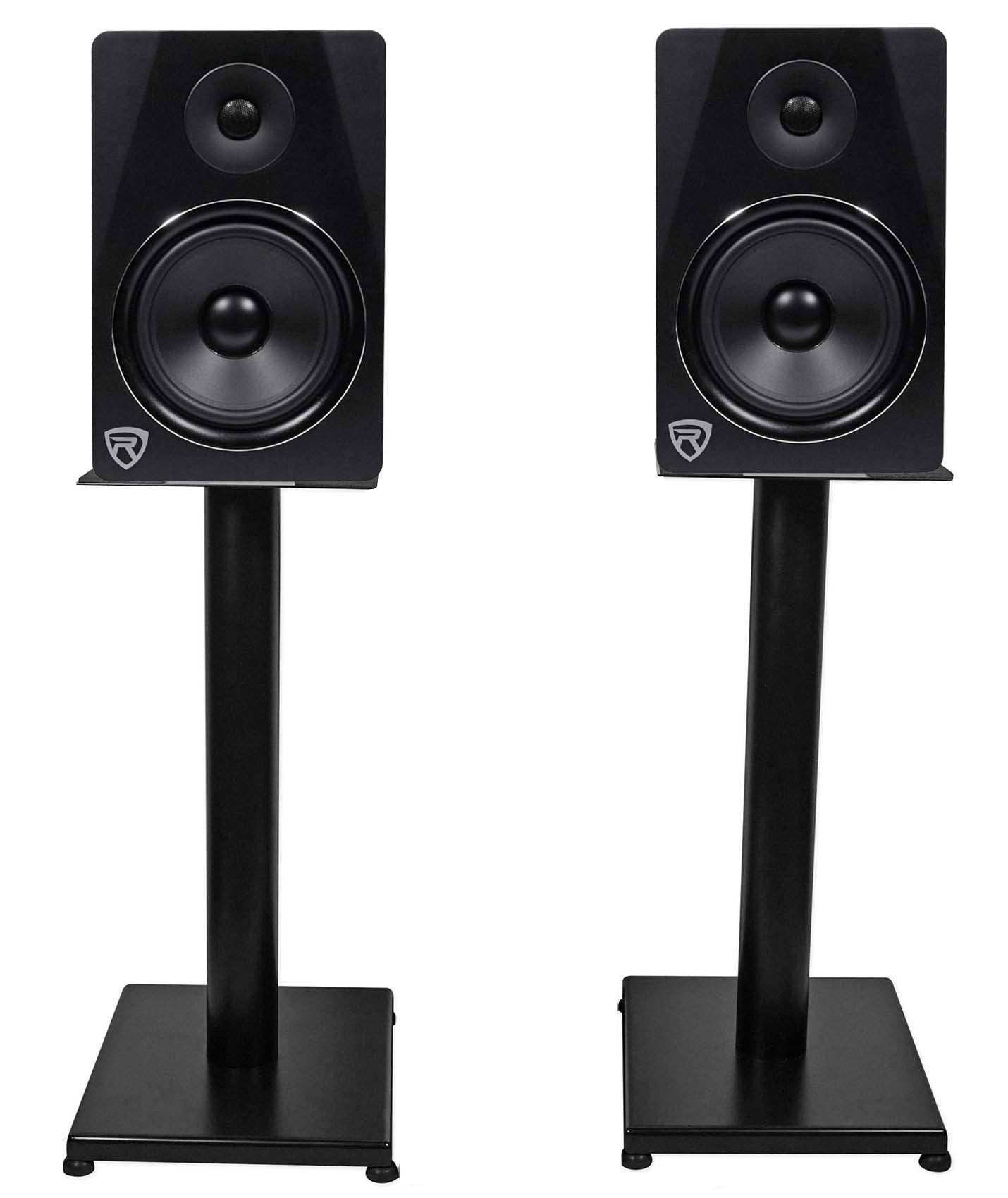Rockville Pair Rs21w 21 Inch Steel Bookshelf Speaker/Studio Monitor Stands-White XYNRTQNT_7VCHN