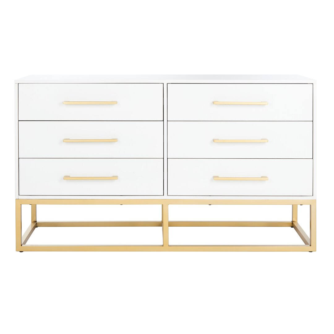 Sheldon 6 - Drawer Dresser Color(Base/Top): Gold/NEIUZFNA_CWSRA