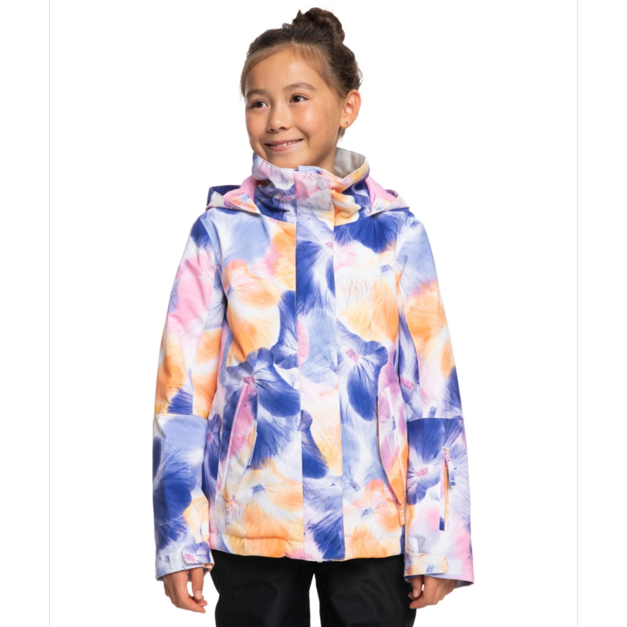 Roxy Jetty Girl Jacket Wbb1 Bright White Pansy / FFFCG8JX_HK8UW