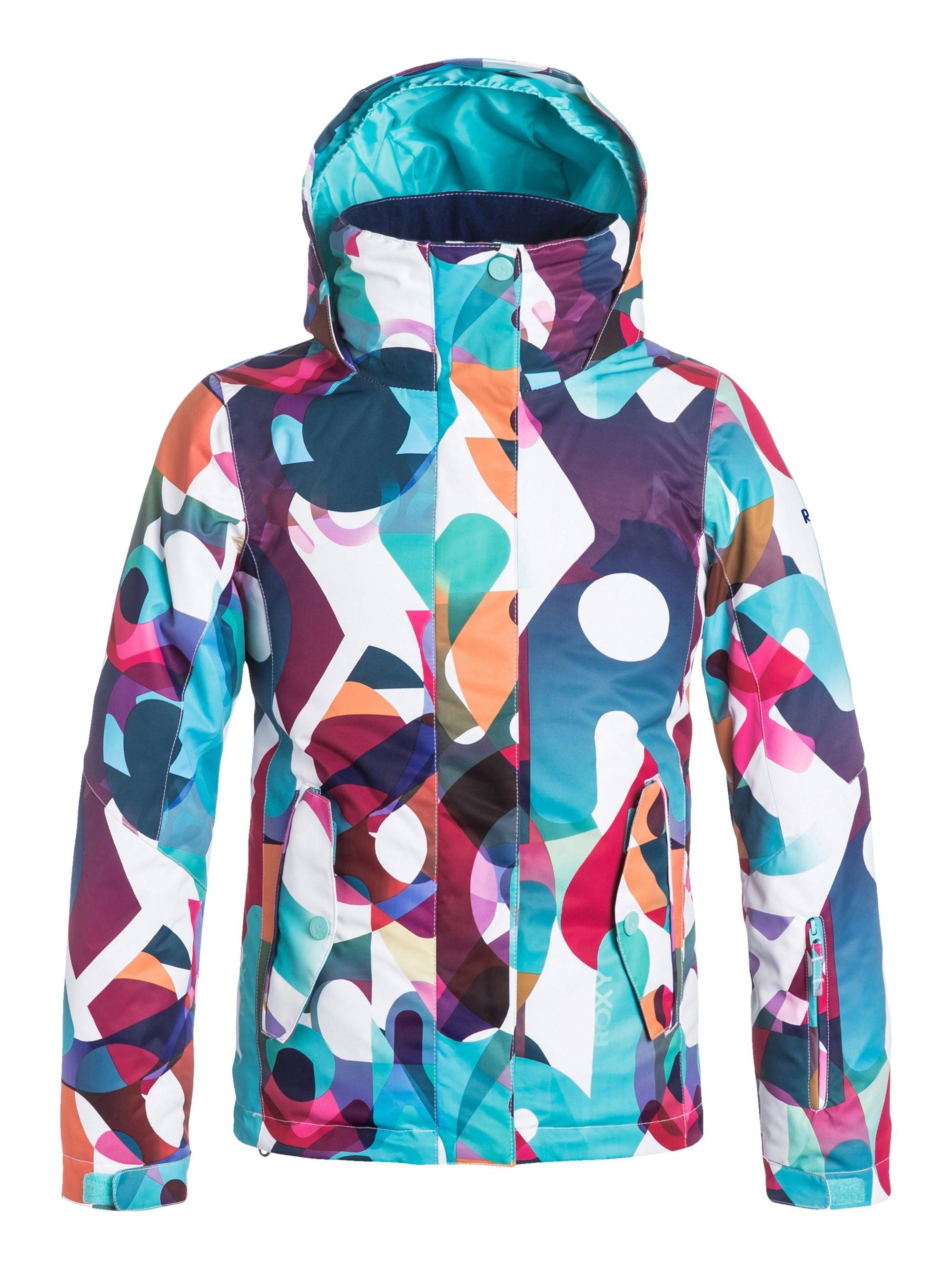 Roxy Jetty Girl Jacket Wbb1 Bright White Pansy / FFFCG8JX_HK8UW