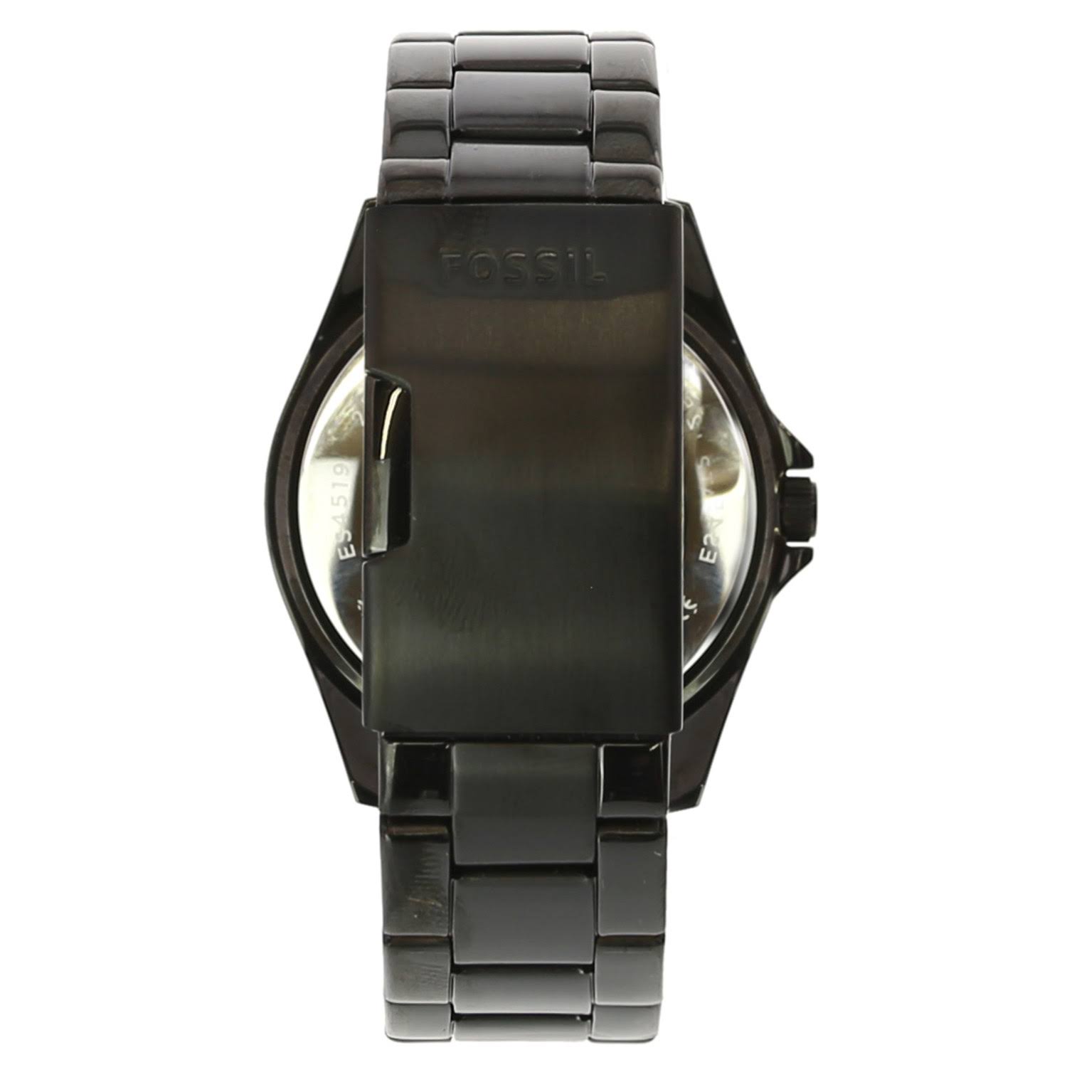 Fossil Riley Multifunction Black Stainless Steel Watch, Womens, QA96QQS5_BCAWZ