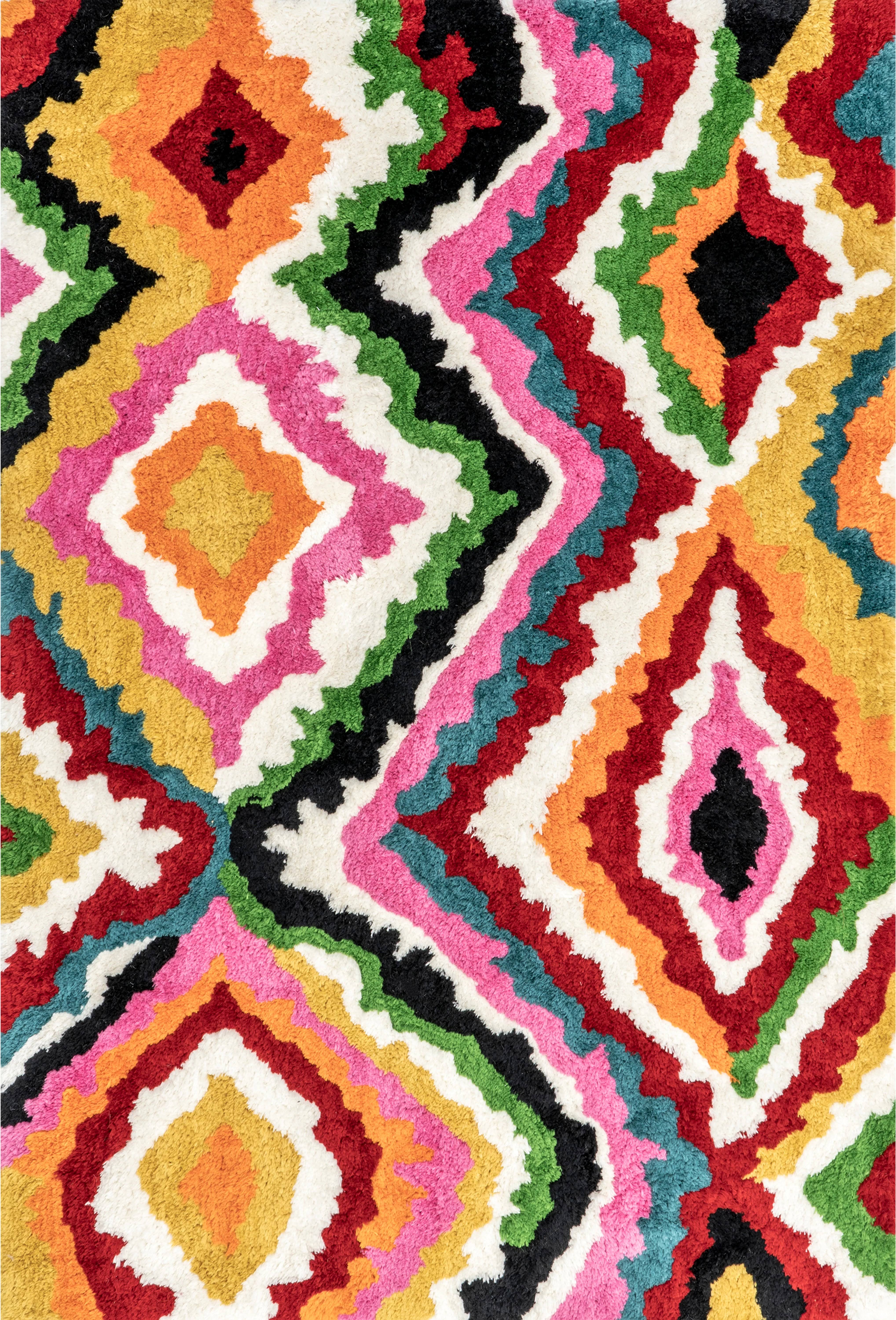 Nuloom Carnival Abbey Shaggy Multi 3' X 5' Area BWTVYYZ4_JYSR1