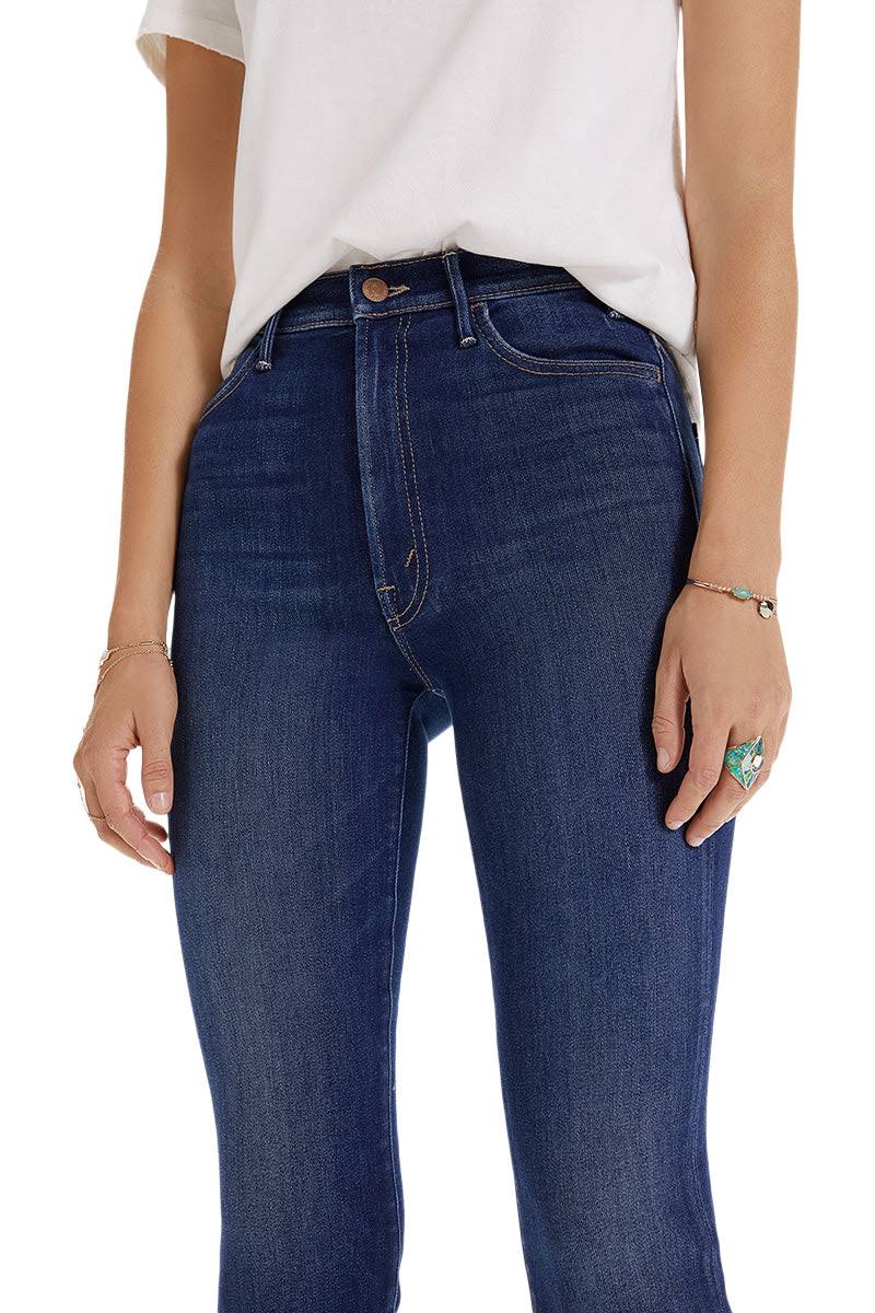 Mother Women's The Hustler Ankle Fray Jeans, Home Movies, Blue, YVU5IU0H_IFUKF