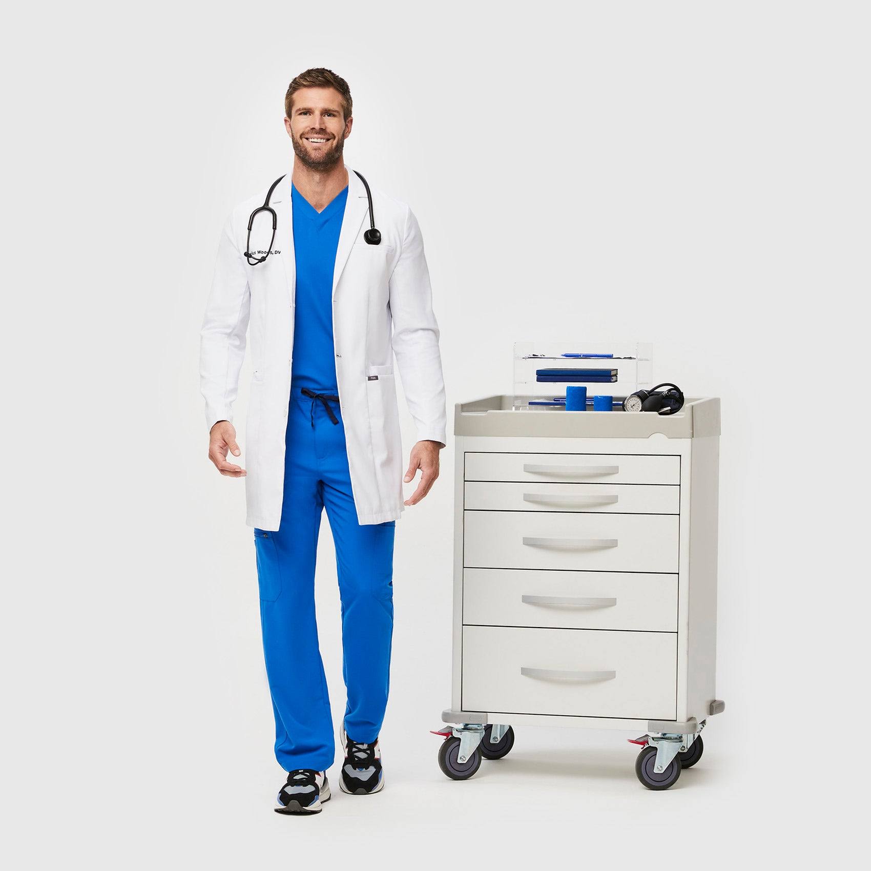 Figs MenS Harlem Slim Long Lab Coat White XOR0YT0I_IBDJD