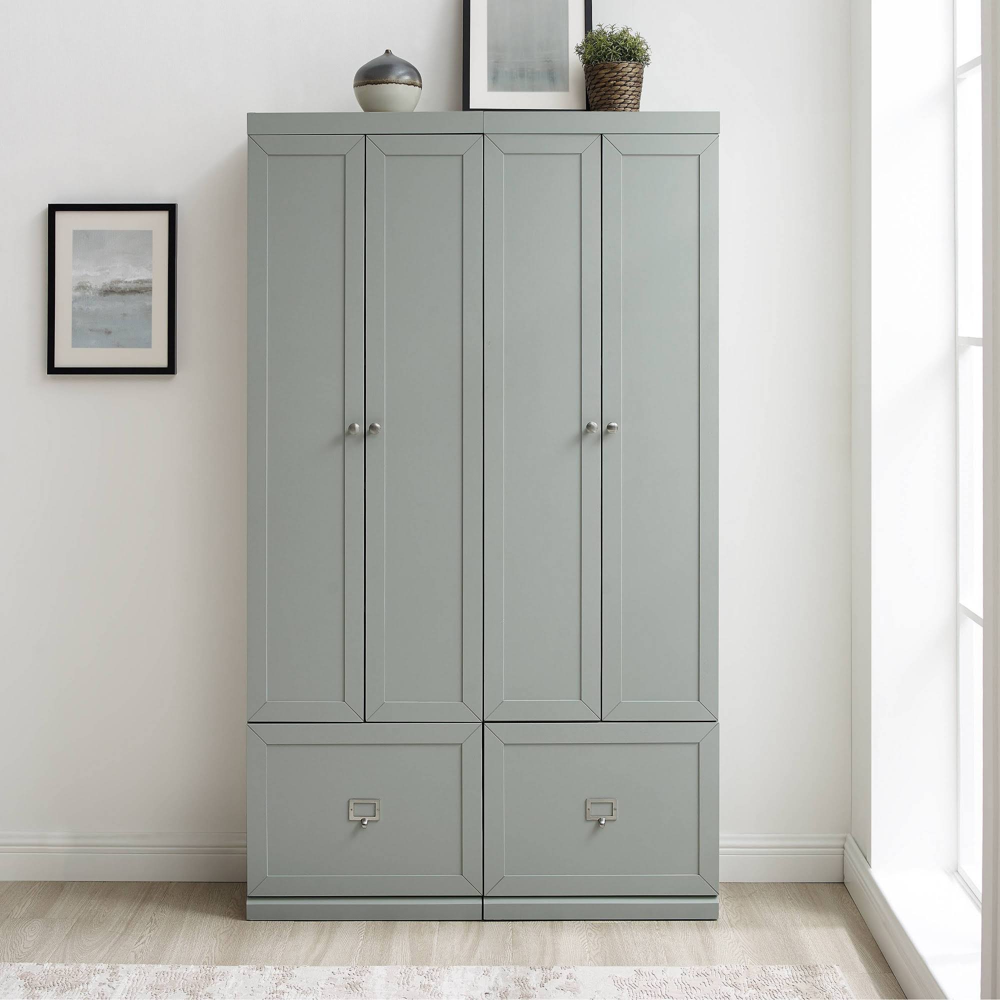 Crosley Furniture Harper 2pc Entryway Set Gray - 2 Pantry ZQKZKX0Z_OBTVV