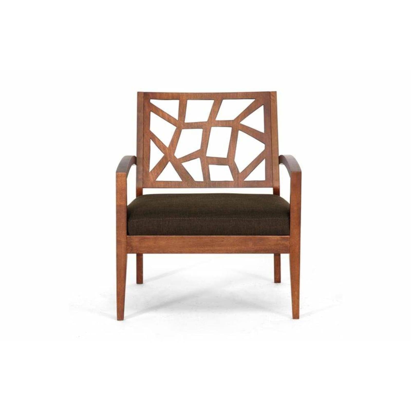 Baxton Studio Jennifer Dark Brown Fabric Seat Modern Lounge GGSTQA4B_VM2NQ