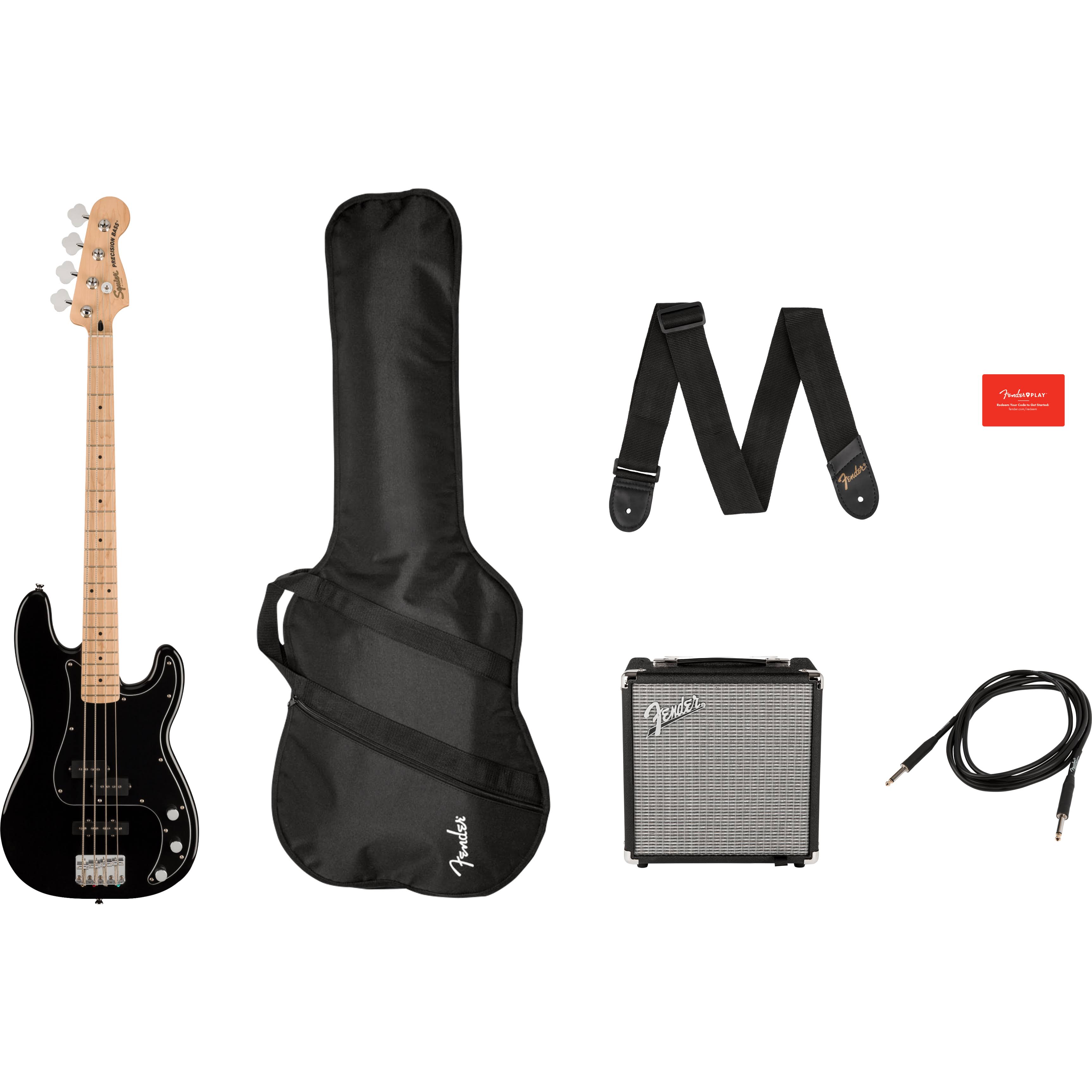 Squier Affinity Series Black Precision Bass Pj 18SJDQ96_IXSOG