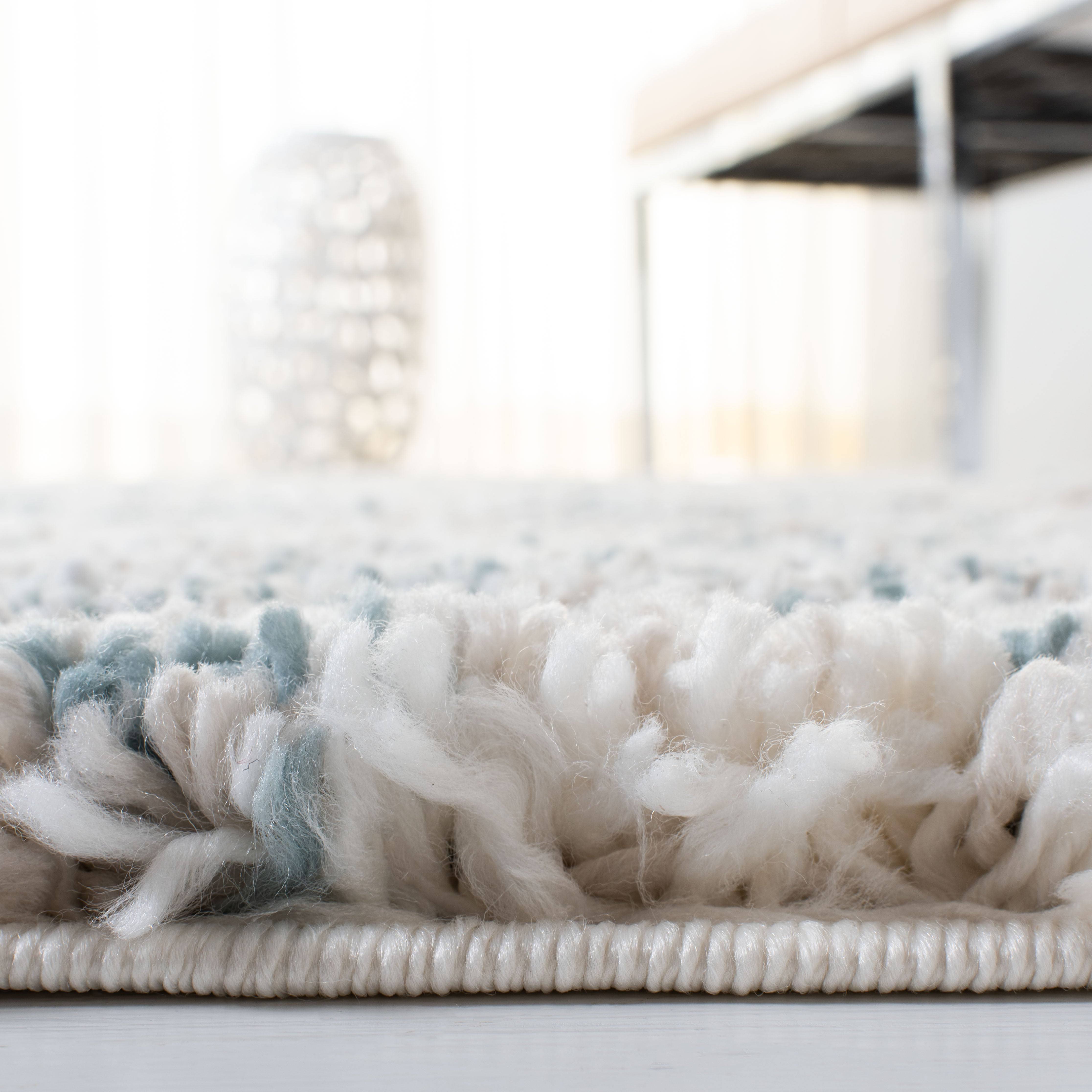 Safavieh Fontana Shag Fnt873a Ivory / Teal 10' X 14' Area QCKOL8SY_WMJMN