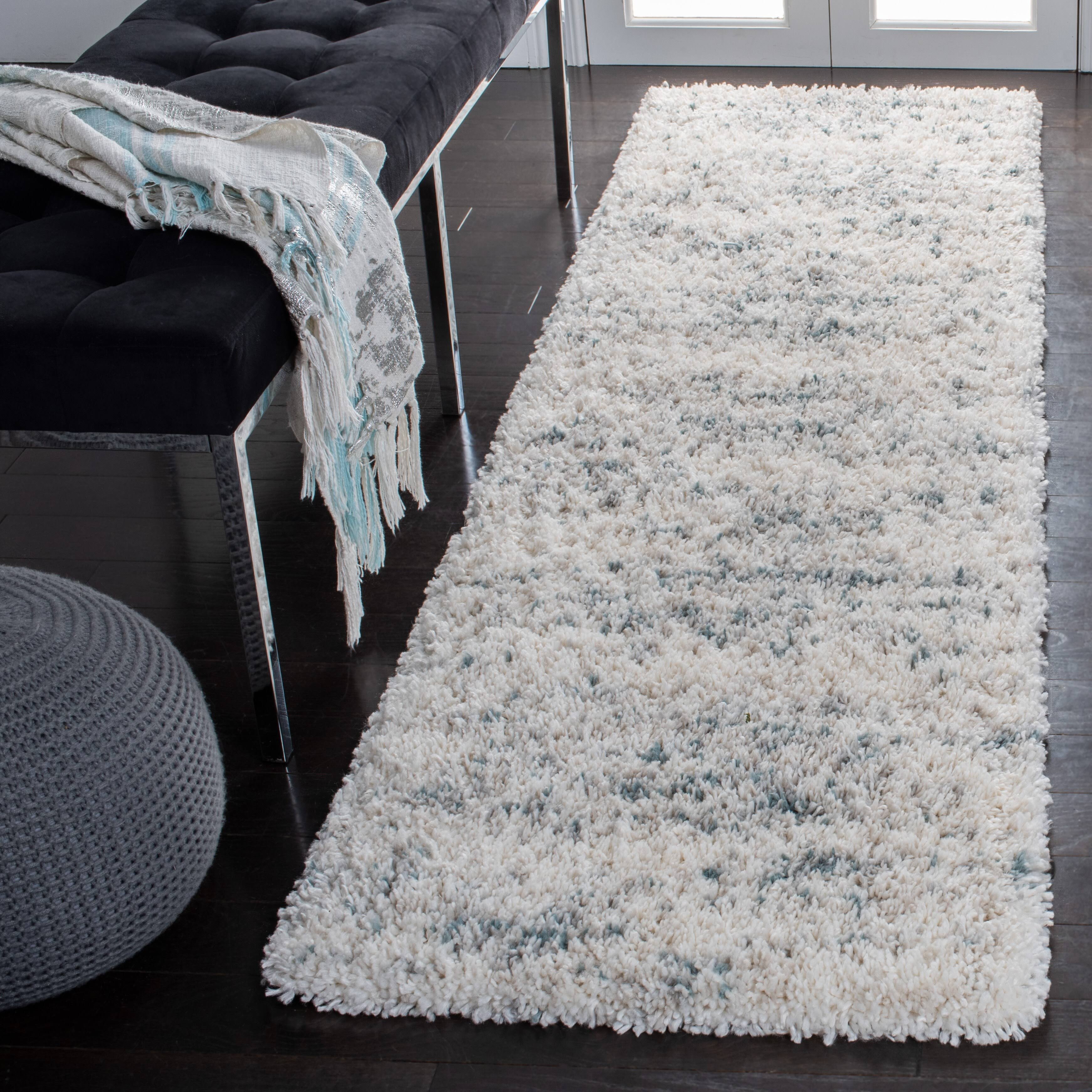 Safavieh Fontana Shag Fnt873a Ivory / Teal 10' X 14' Area QCKOL8SY_WMJMN