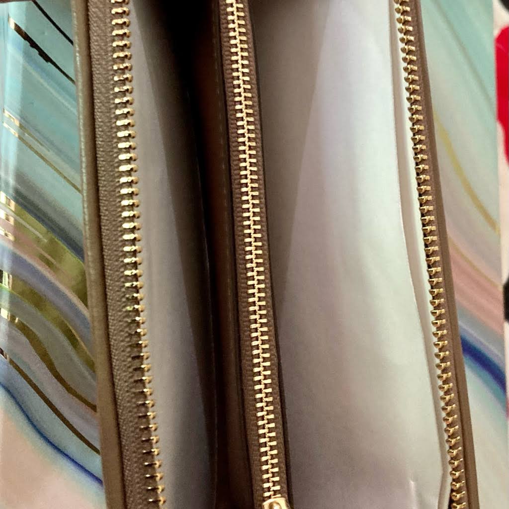 Tory Burch Kira Chevron Leather Zip Continental CPCTOHIU_SURWR
