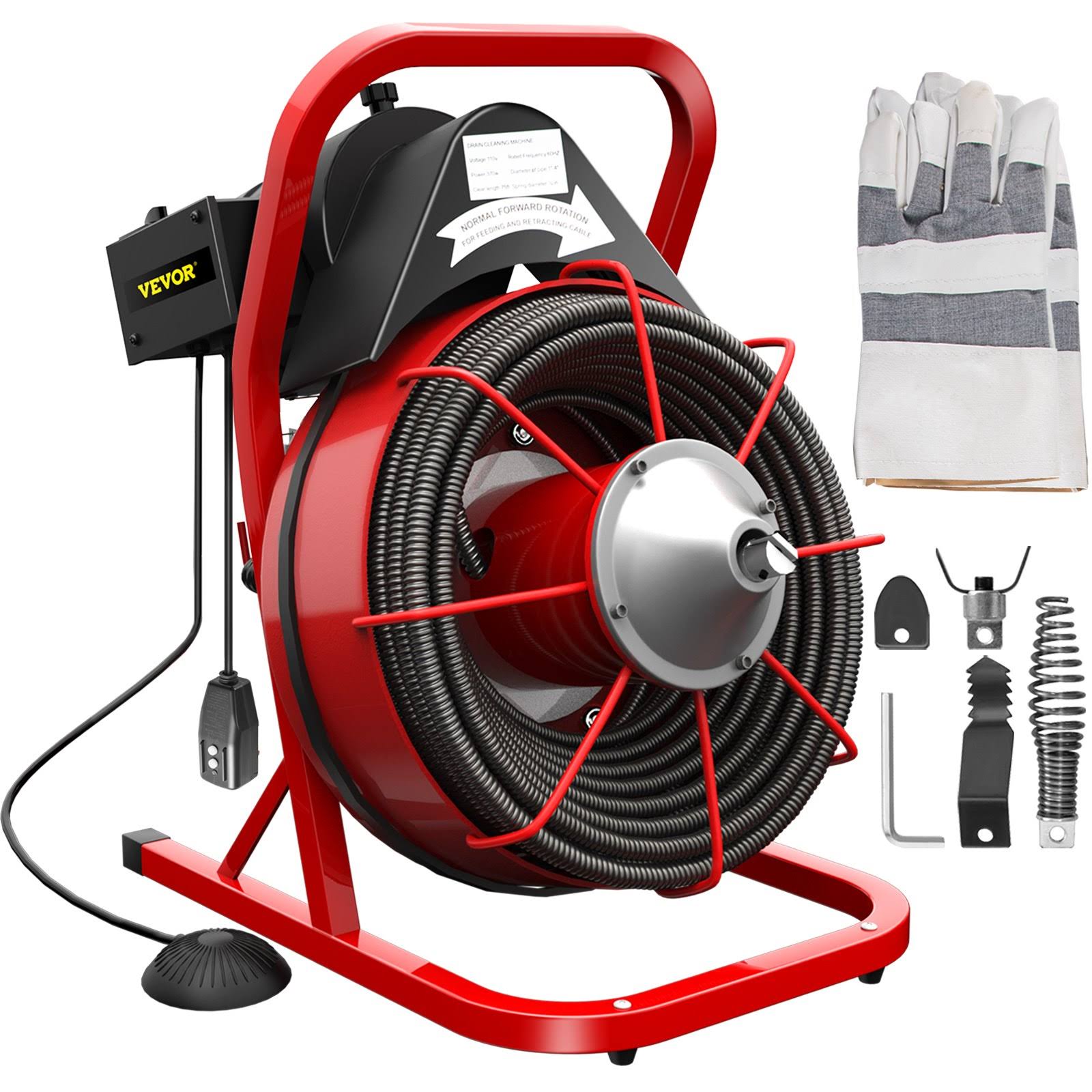 Vevor 75 X 12 Drain Cleaner 250 W Drain Cleaning Machine Sewer Clog With Cutters Gdstj75ftx1-DLT8I4SY_I33F7
