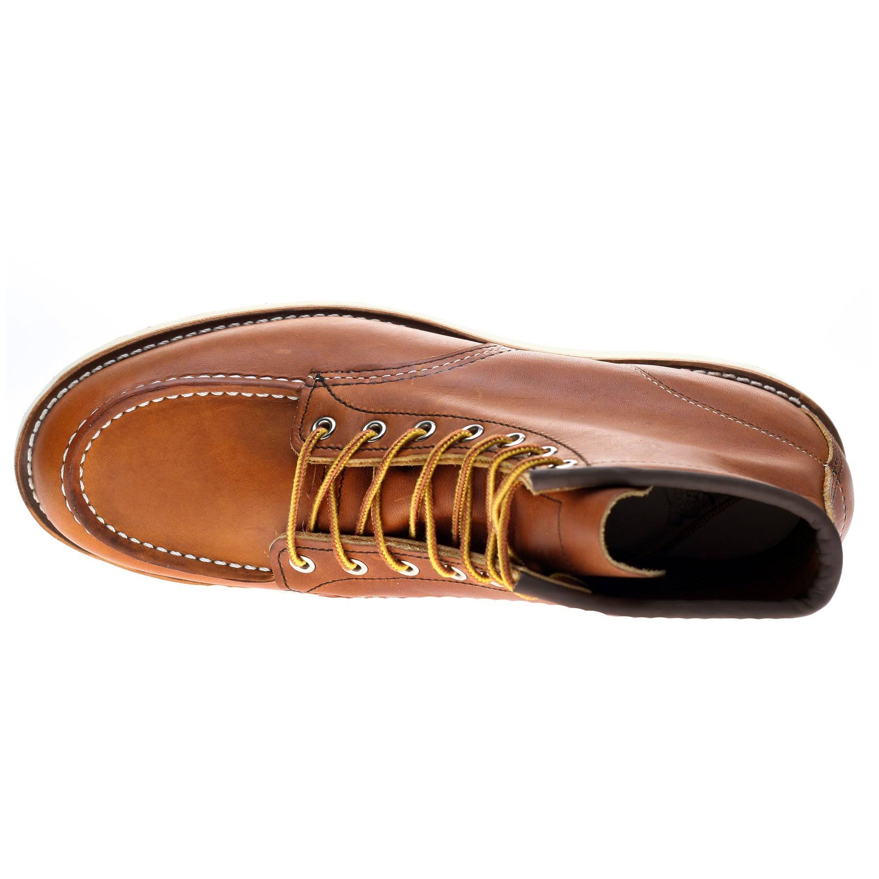 Red Wing Men's Moc Toe Leather Lace Up Boots, Tan, 8.SMQKM0CL_VSMJX