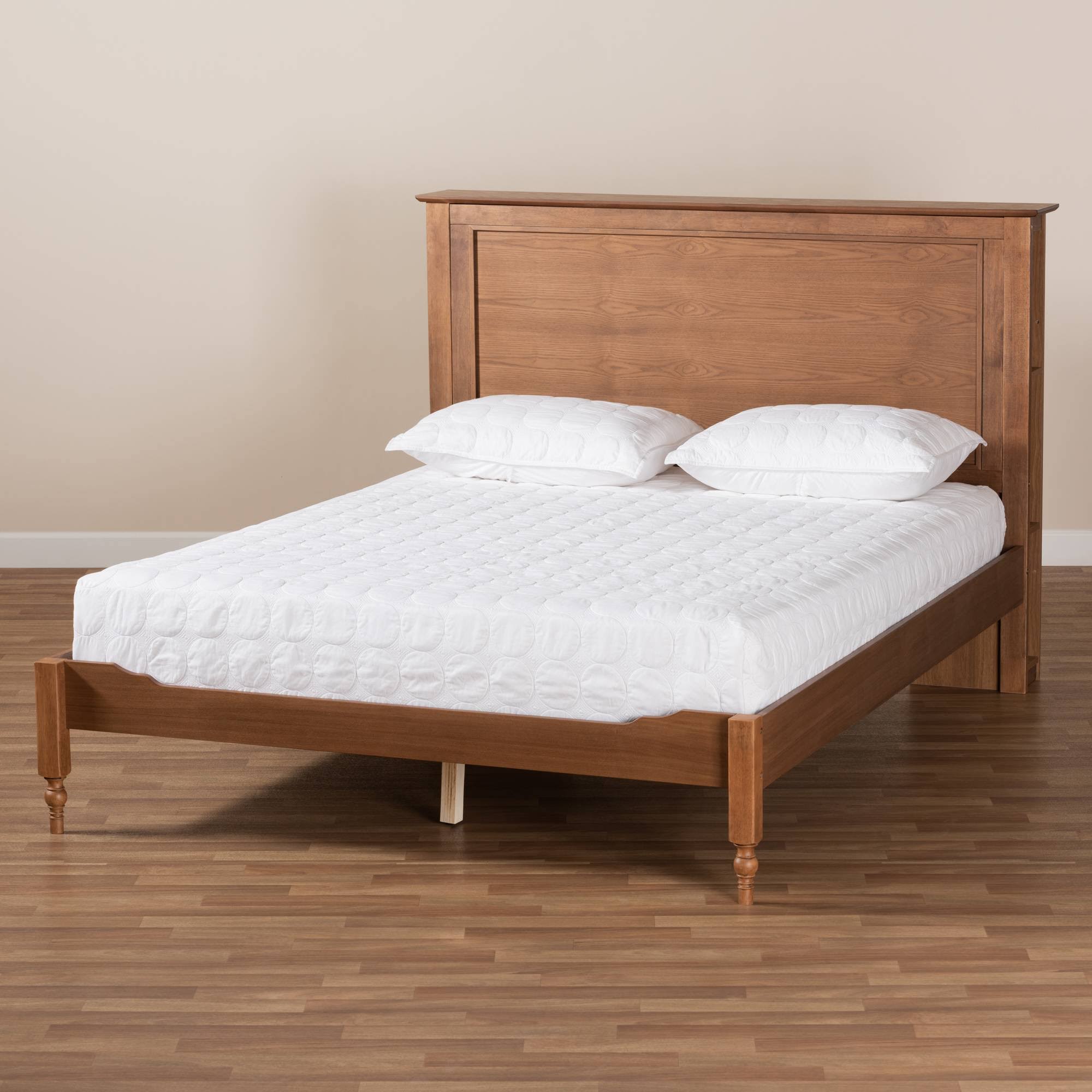 Baxton Studio Danielle Traditional And Transitional Rustic Ash Walnut Brown Finished Wood King Size Platform Storage Bed With Built-In YNAYMLKD_APQHF