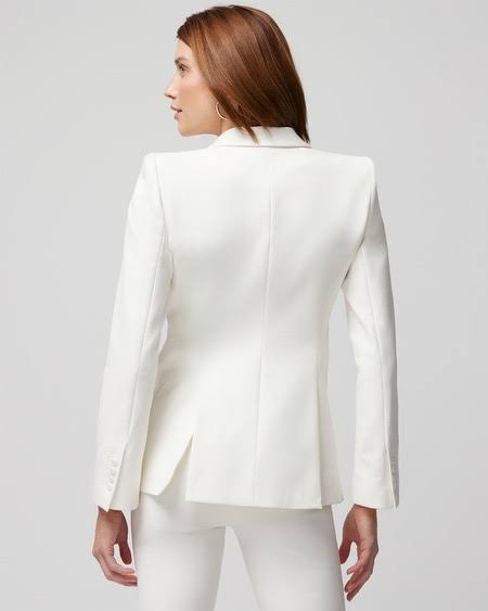 Women's Editor Blazer In White Size 6 | White House Black Market, Business Casual Work 5ASLNS9S_TIFWQ