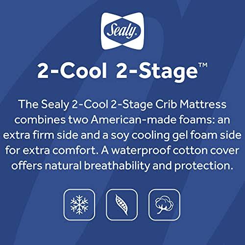 Sealy Select 2-Cool 2-Stage Waterproof Baby Crib & Toddler Mattress - MG3FDTFG_UELGK