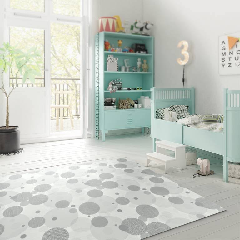 Tcg Toys Grey & White - Gelli Mat - Luxury Foam Baby Play Mat - Extra Large - Double Sided Neutral Print - Water-Resistant, Non-Toxic, Hypoallergenic - IJ12VBA2_GMFSY