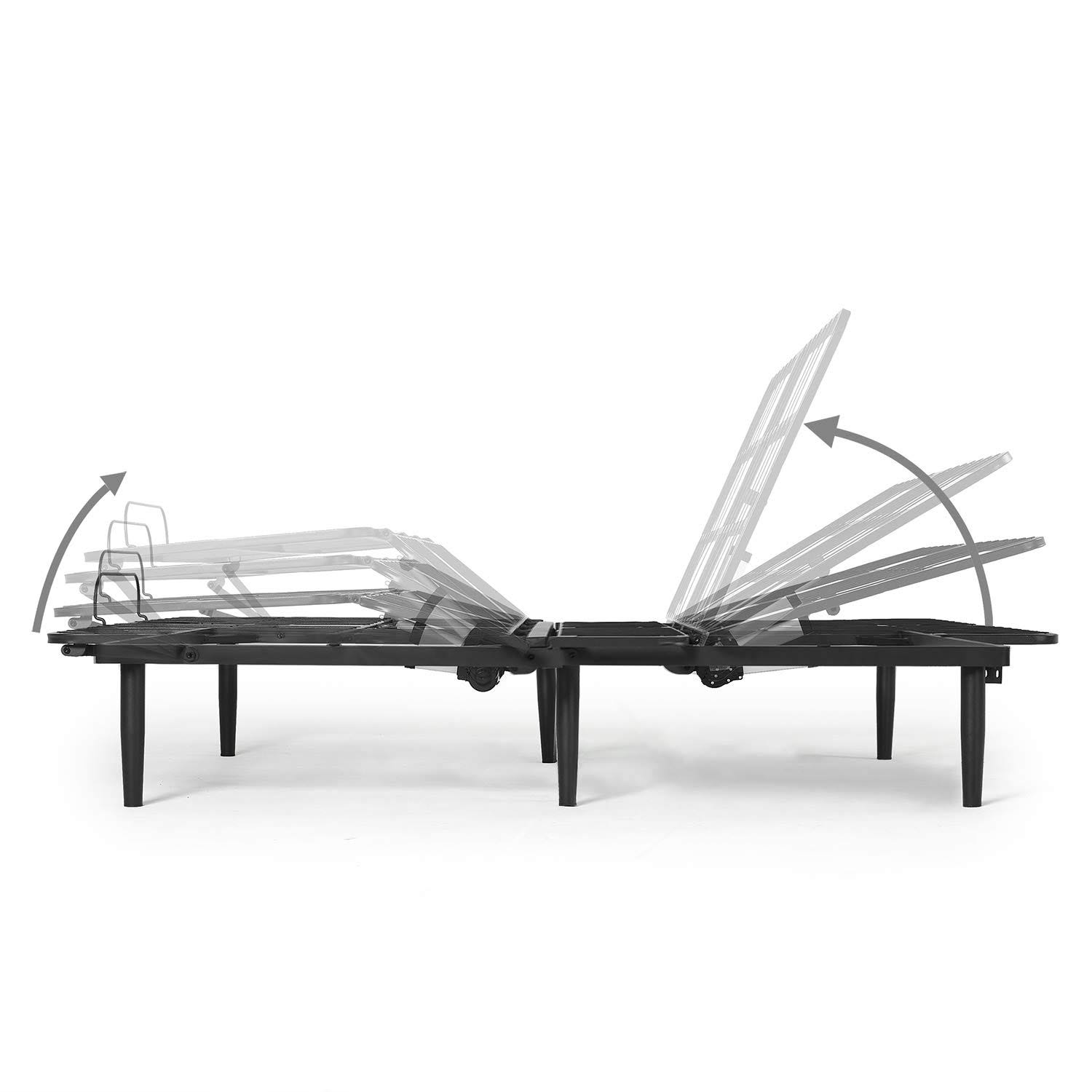 Zinus Jared 14 Inch Metal Adjustable Bed Frame Base / Mattress Foundation With Remote / Head And Foot Incline / Ergonomic Positioning For CRNYAIHH_32OSA