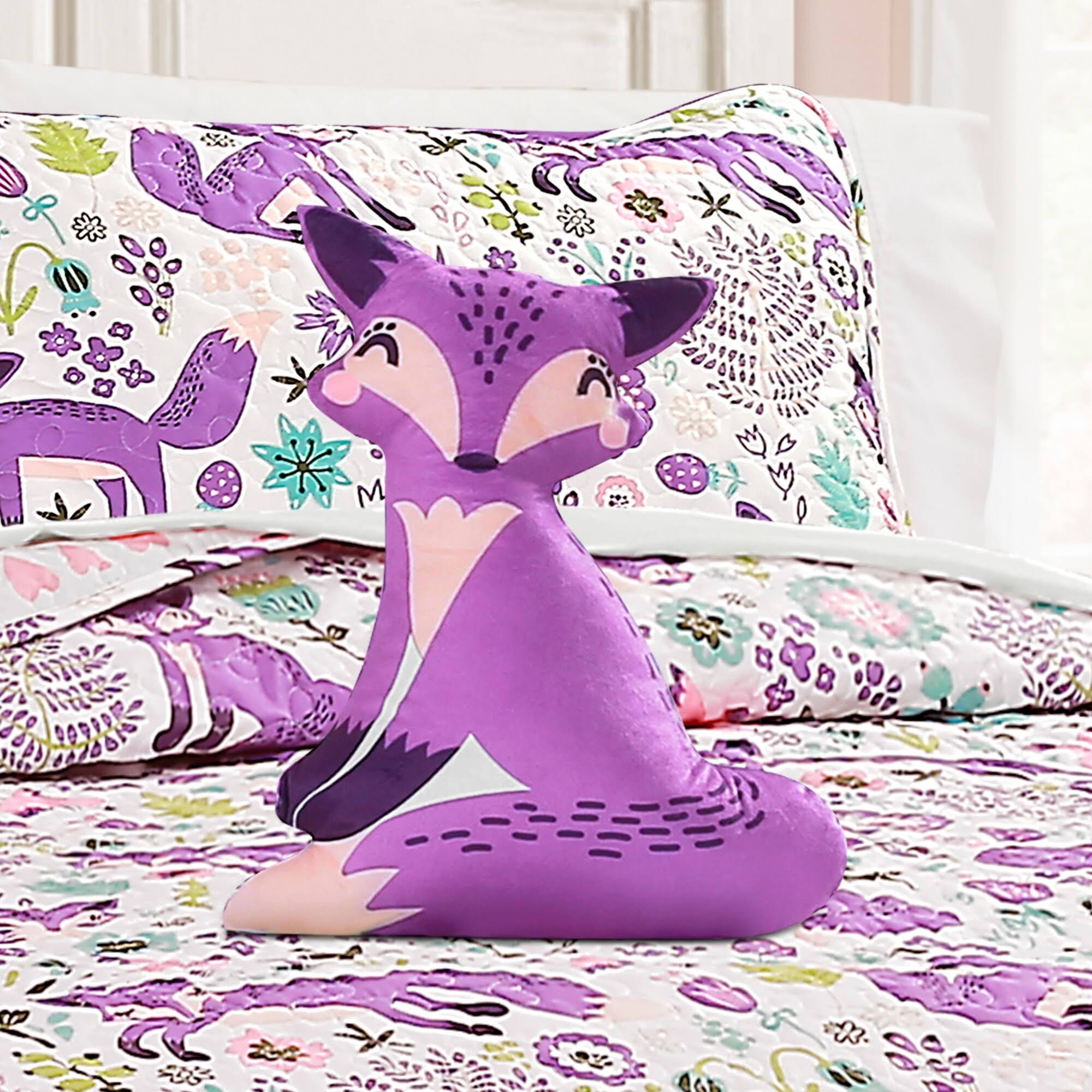 Lush Decor Pixie Fox Quilt Navy/Pink 3pc Set OJGEMU9A_0D22Y