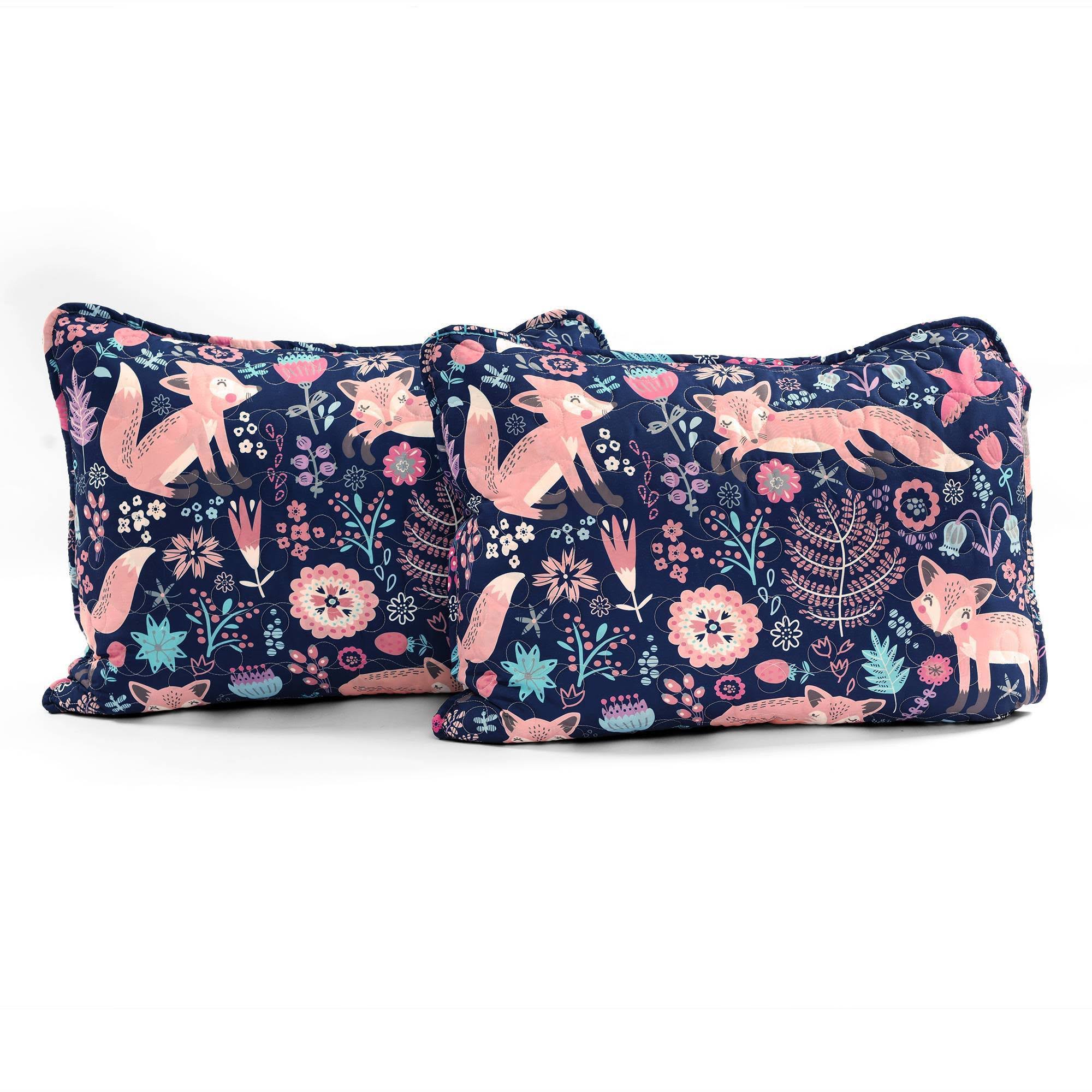 Lush Decor Pixie Fox Quilt Navy/Pink 3pc Set OJGEMU9A_0D22Y