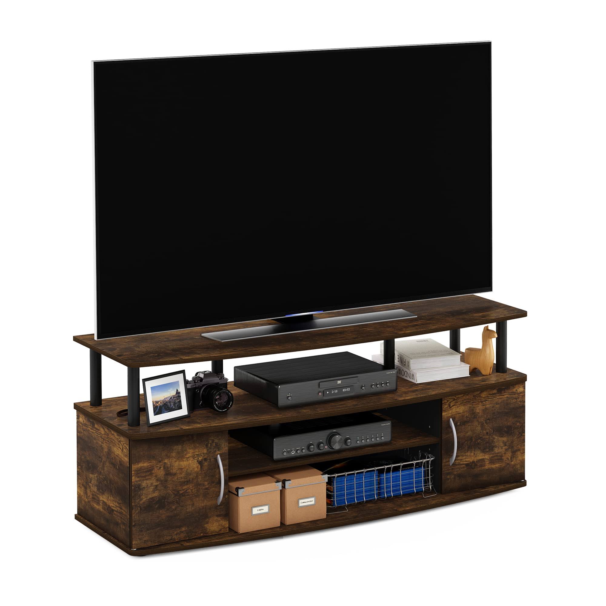 Furinno Jaya Large Entertainment Center Hold Up To 55-In Tv, Amber Pine/ACWK05IN_SPR2L