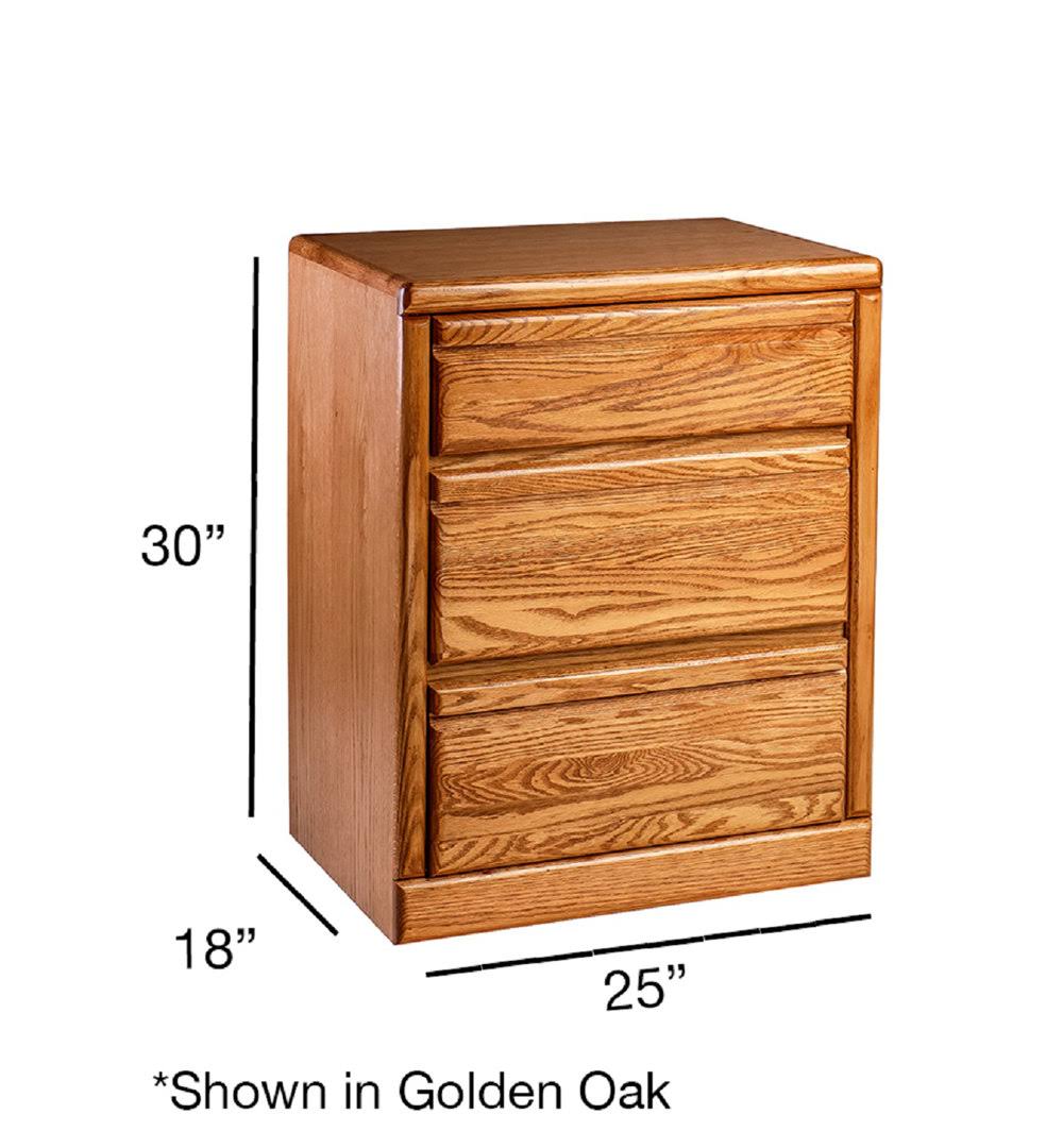 Ogden 3 - Drawer Solid Wood Nightstand Loon Peak Color: Red 9SVICZJN_MHDVV