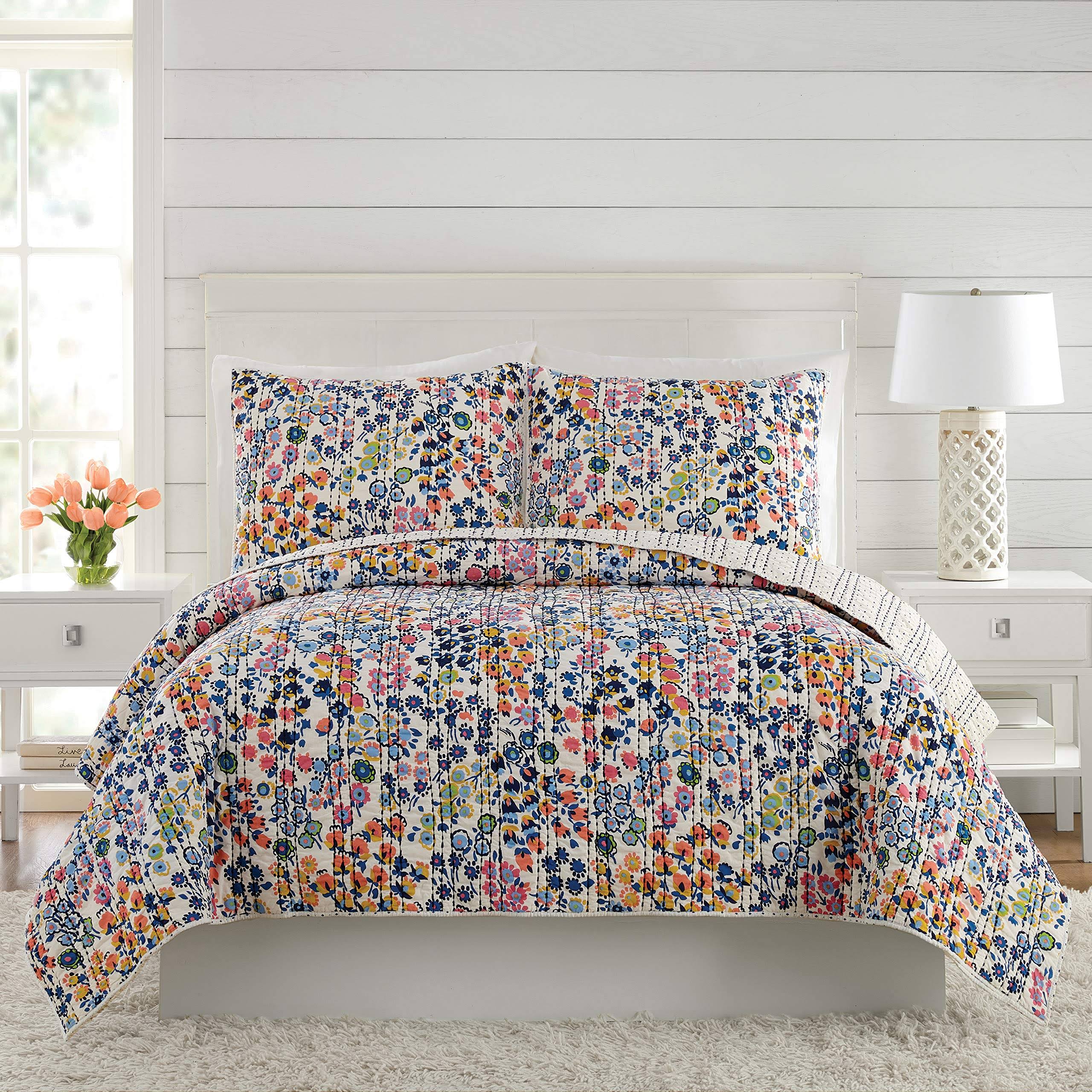 Vera Bradley Petite Floral Quilt Full Queen UAOOEQMH_CJD8W