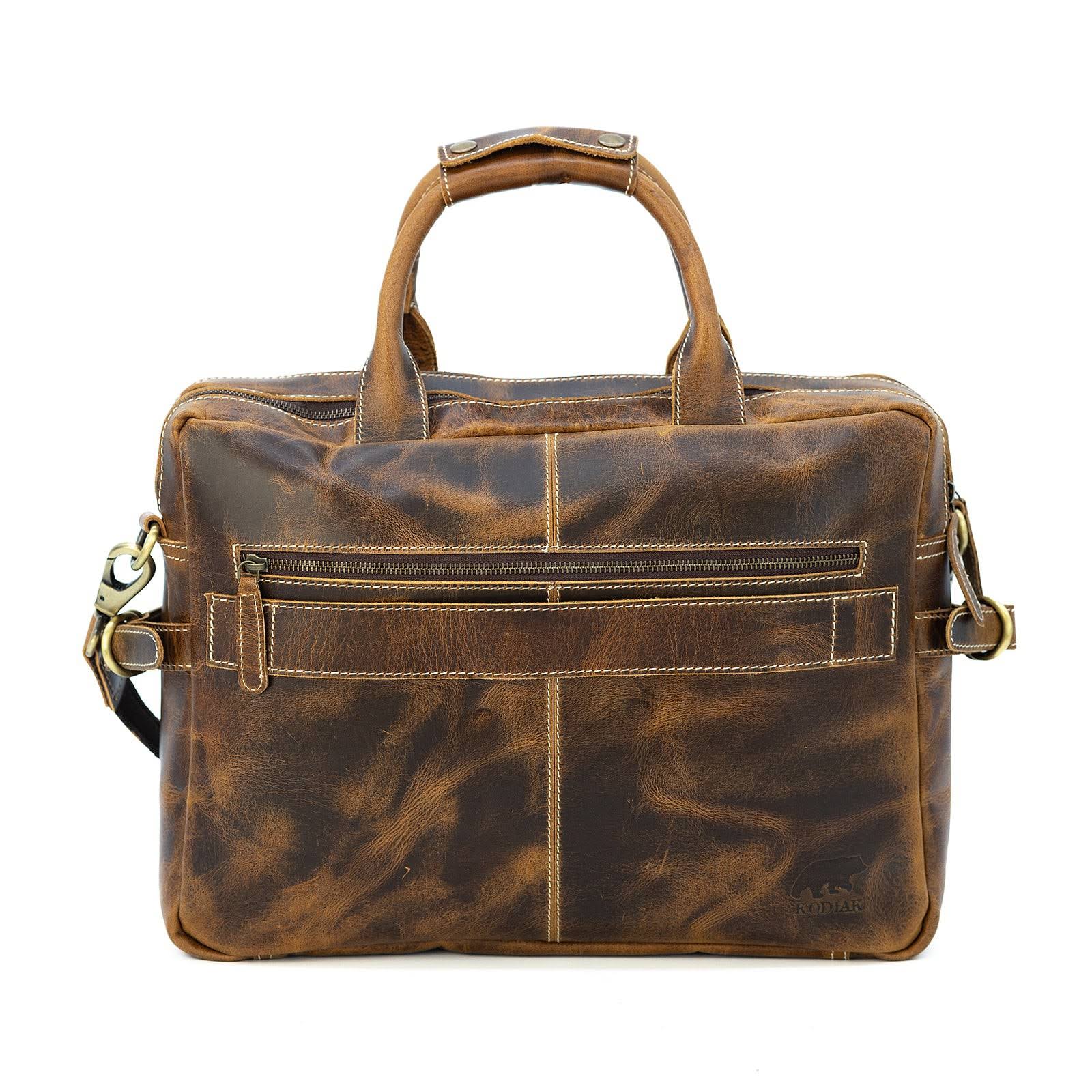 Kodiak Leather Co. Buffalo Pilot Bag Antique DDQRDT2D_EEKAU