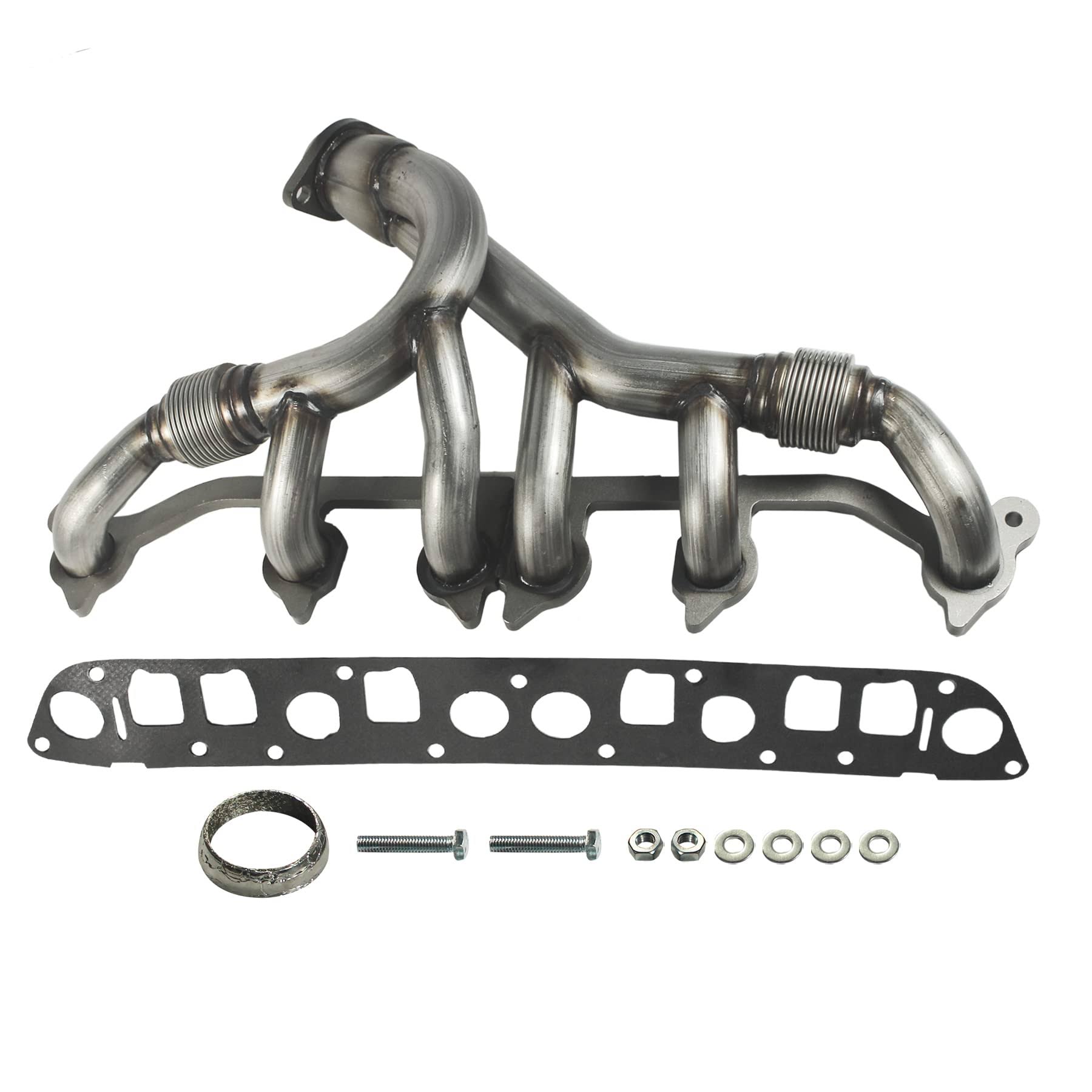 Jdmspeed New Stainless Steel Exhaust Manifold & Gasket Kit Replacement For Grand Cherokee Wrangler 4.0l Replacement For Jeeps Select 1991-1999 (4.VOUZESQC_XJKE3