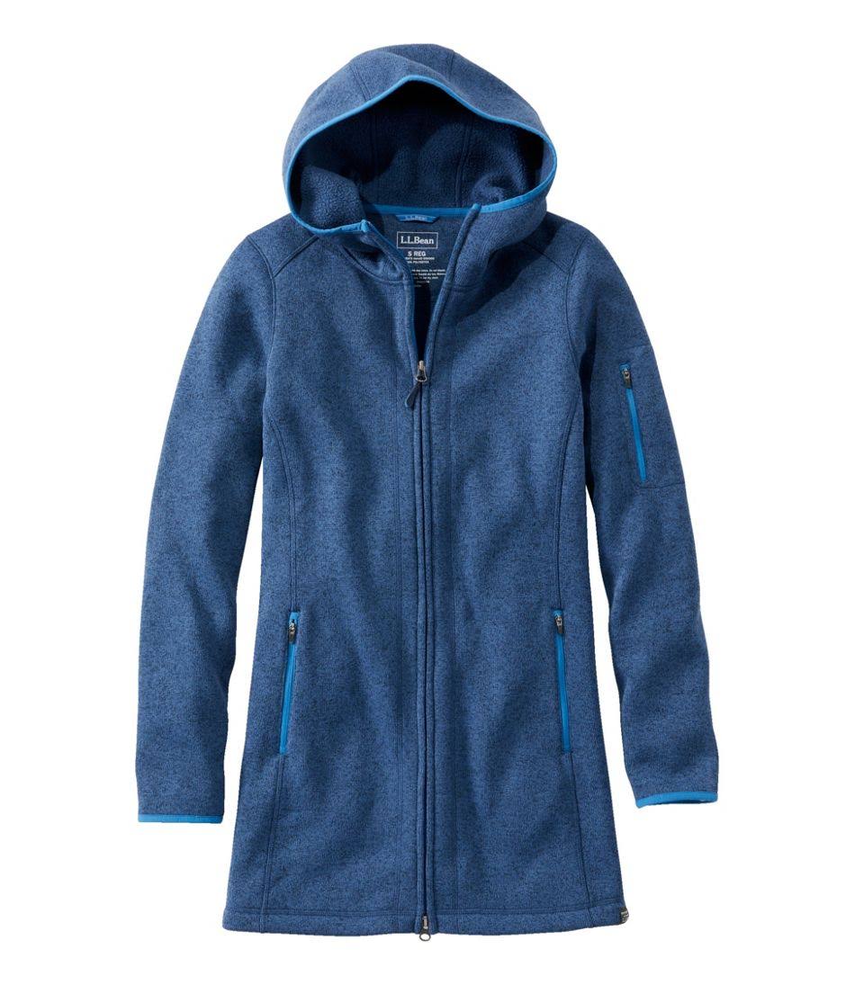 L.L.Bean Sweater Fleece Coat Women's Clothing Mallard Blue : RHUXERCK_FIMLA