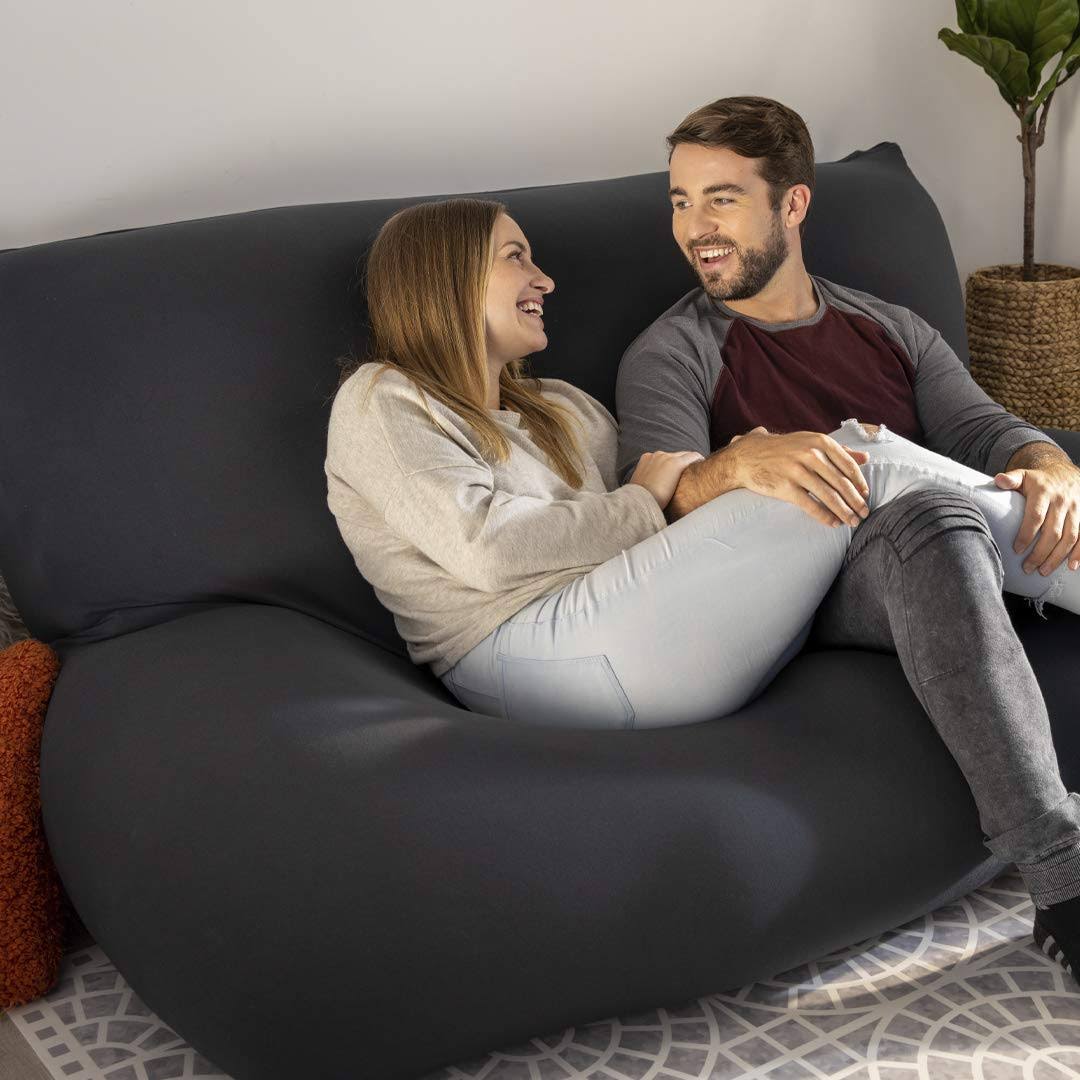 Double Bean Bag Sofa Yogibo Upholstery Color: Dark OWQPL1YV_AFHQQ