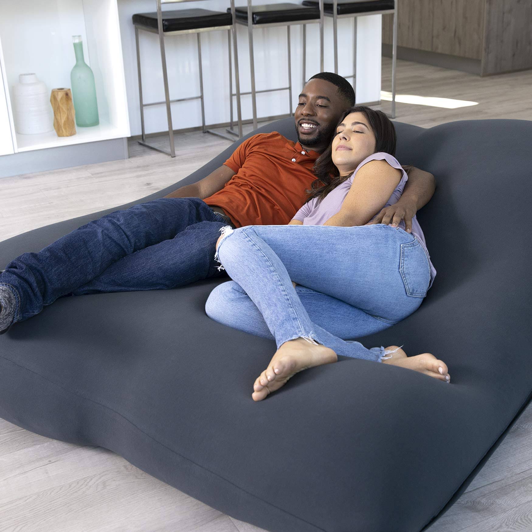 Double Bean Bag Sofa Yogibo Upholstery Color: Dark OWQPL1YV_AFHQQ