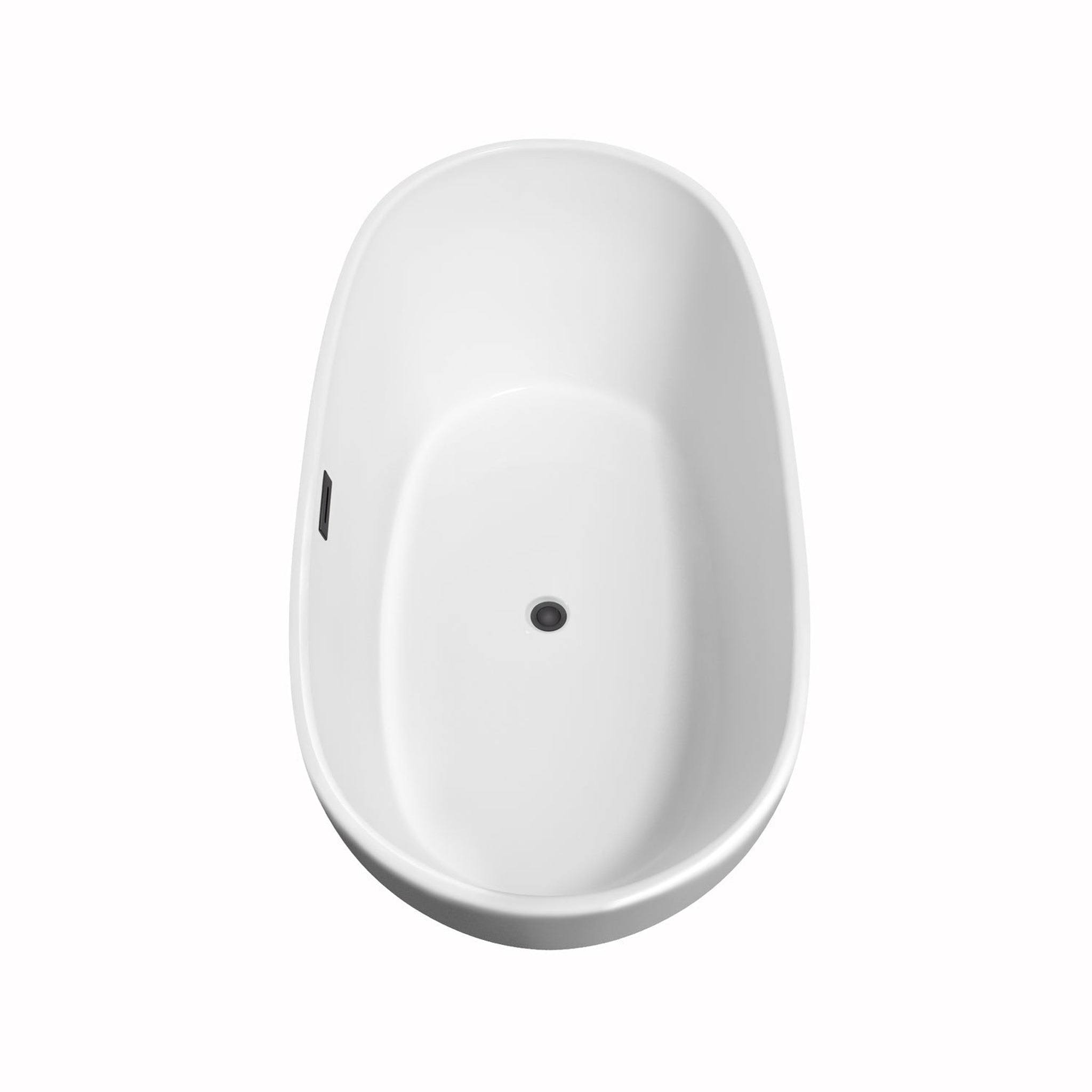 Wyndham Collection Rebecca 60 Freestanding Bathtub In White With Matte Black Drain And Overflow AP8ESCYM_DVW6E