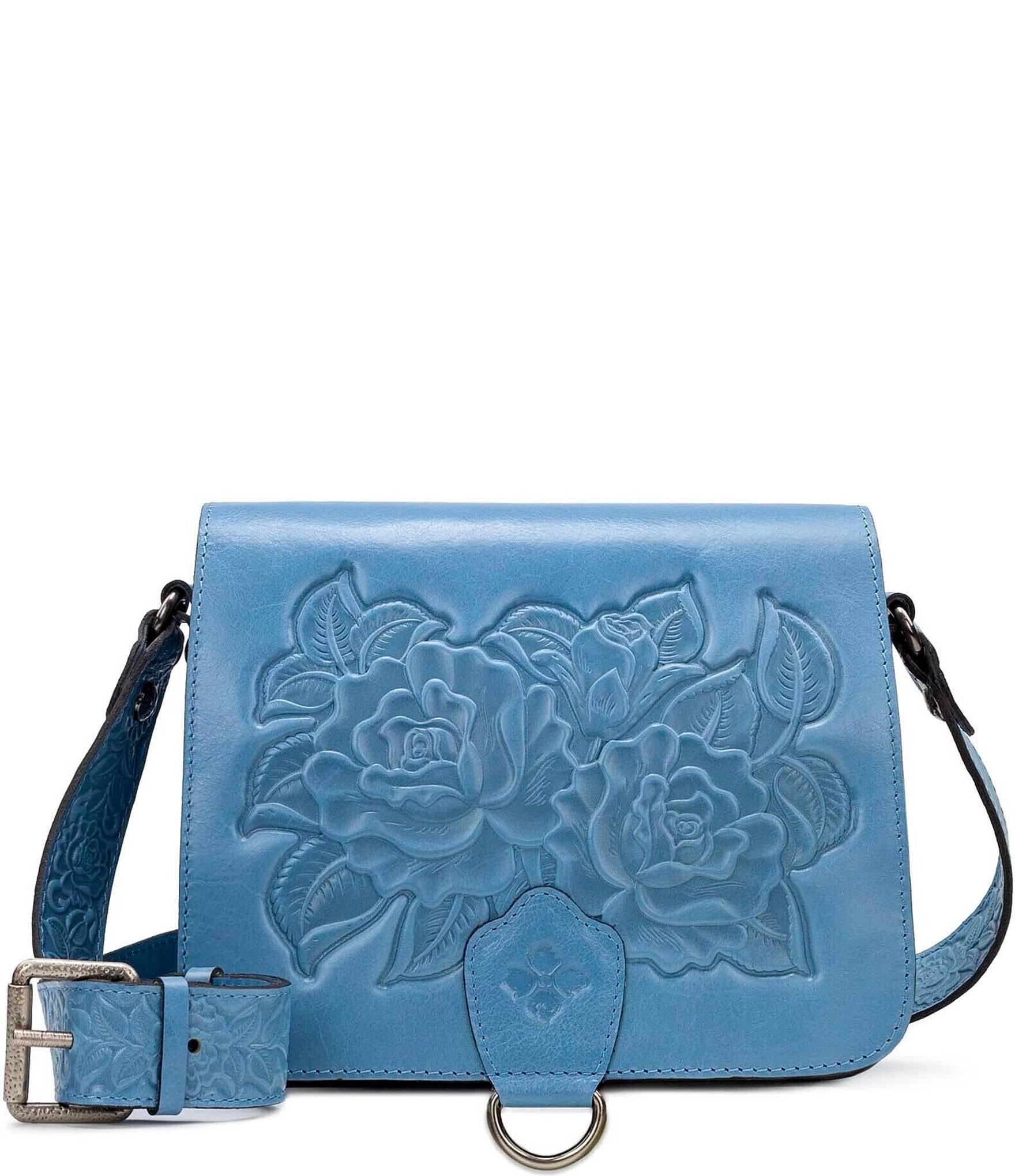 Patricia Nash Ilina Rose Tooled Leather Crossbody Bag - Safflower GZ81SOJC_3XBGG
