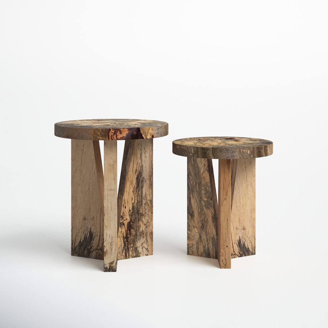 Leonora Solid Wood 3 Legs Nesting Tables Joss & Main Color: EZQH0BVU_G7ROX