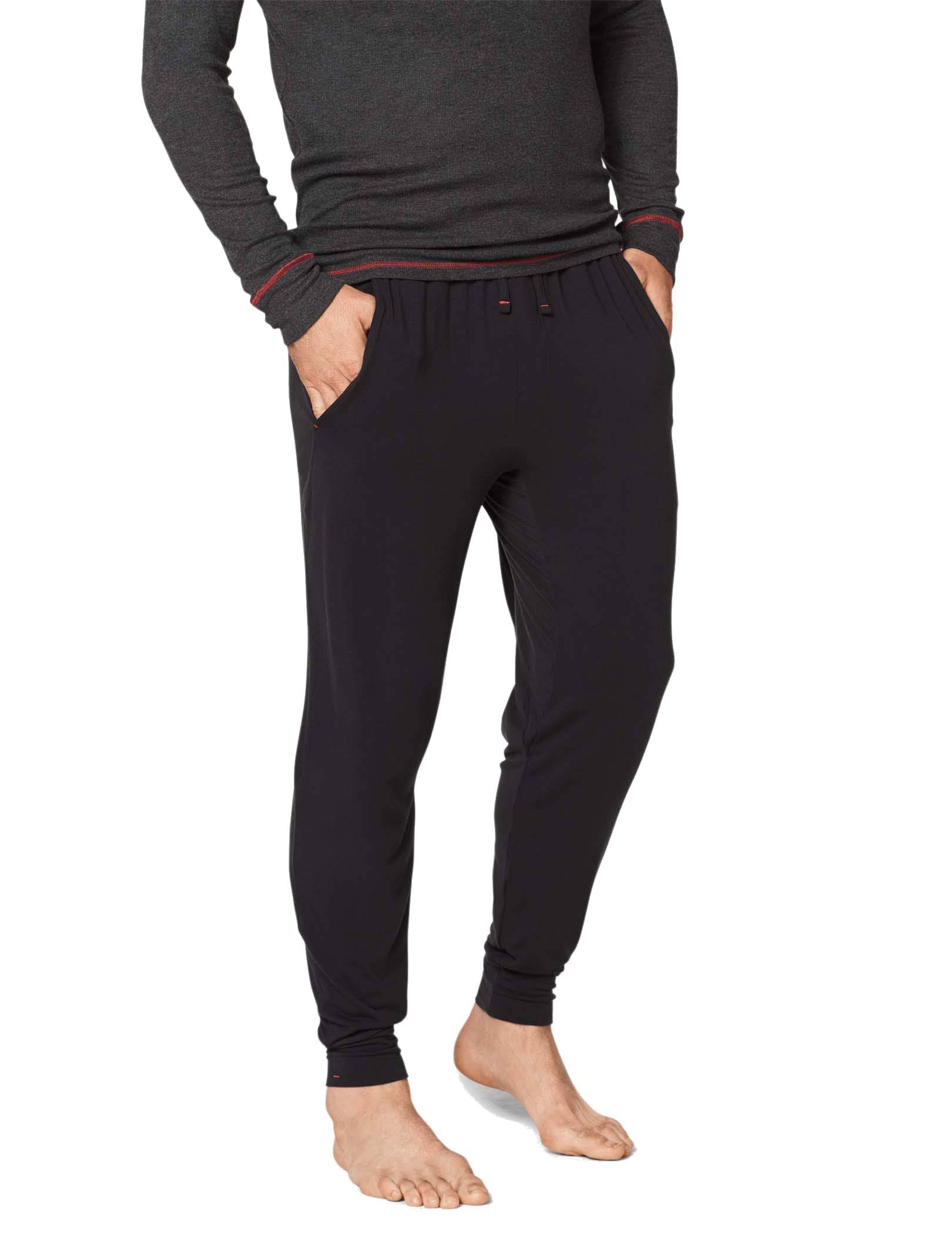 Tommy John Men's Lounge Jogger Pants - Black - Size THPWYUCS_5KNQ3