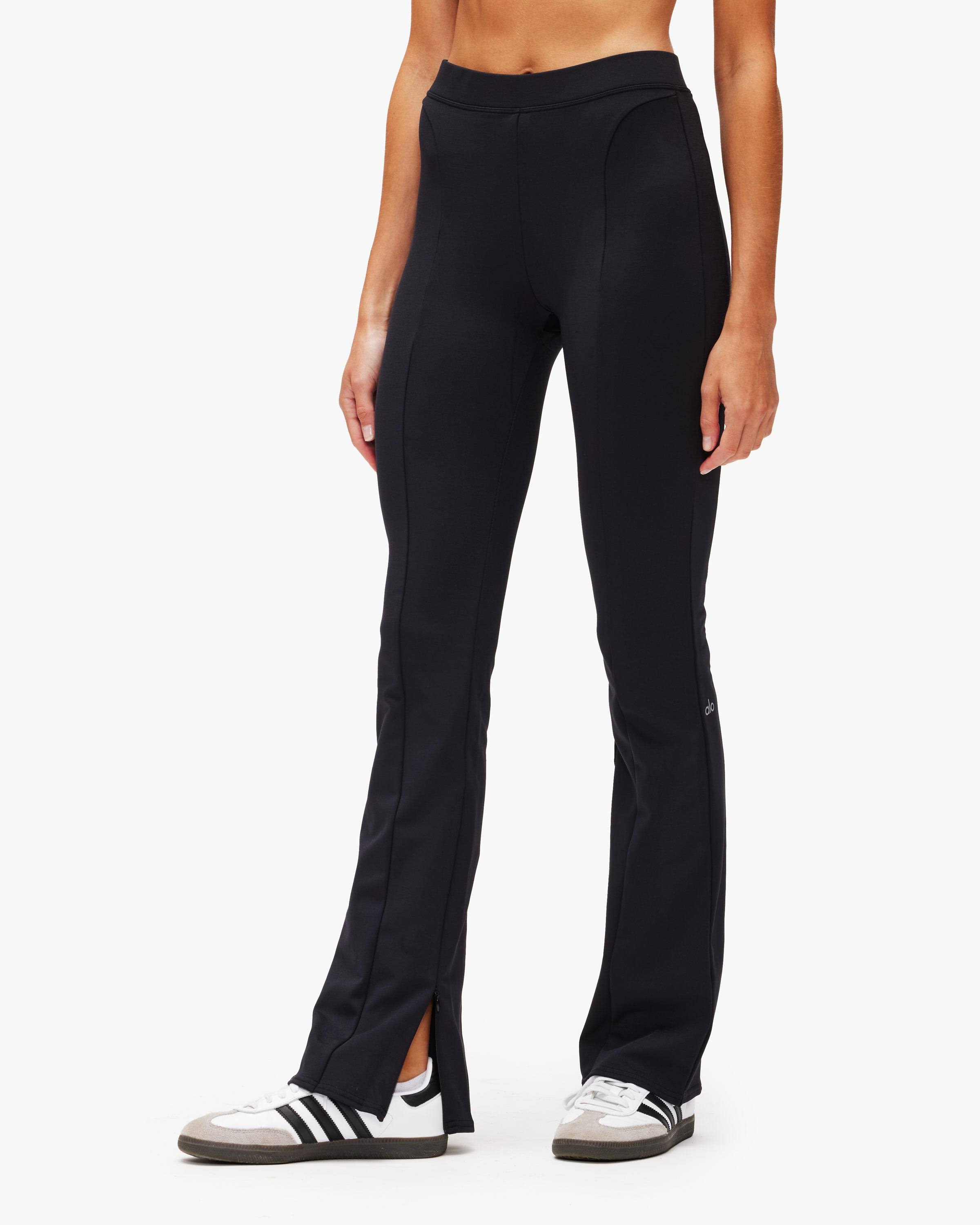 Alo Yoga | High-Waist Zip It Flare Legging In Black, Size: JSJOGNDY_1KIUE