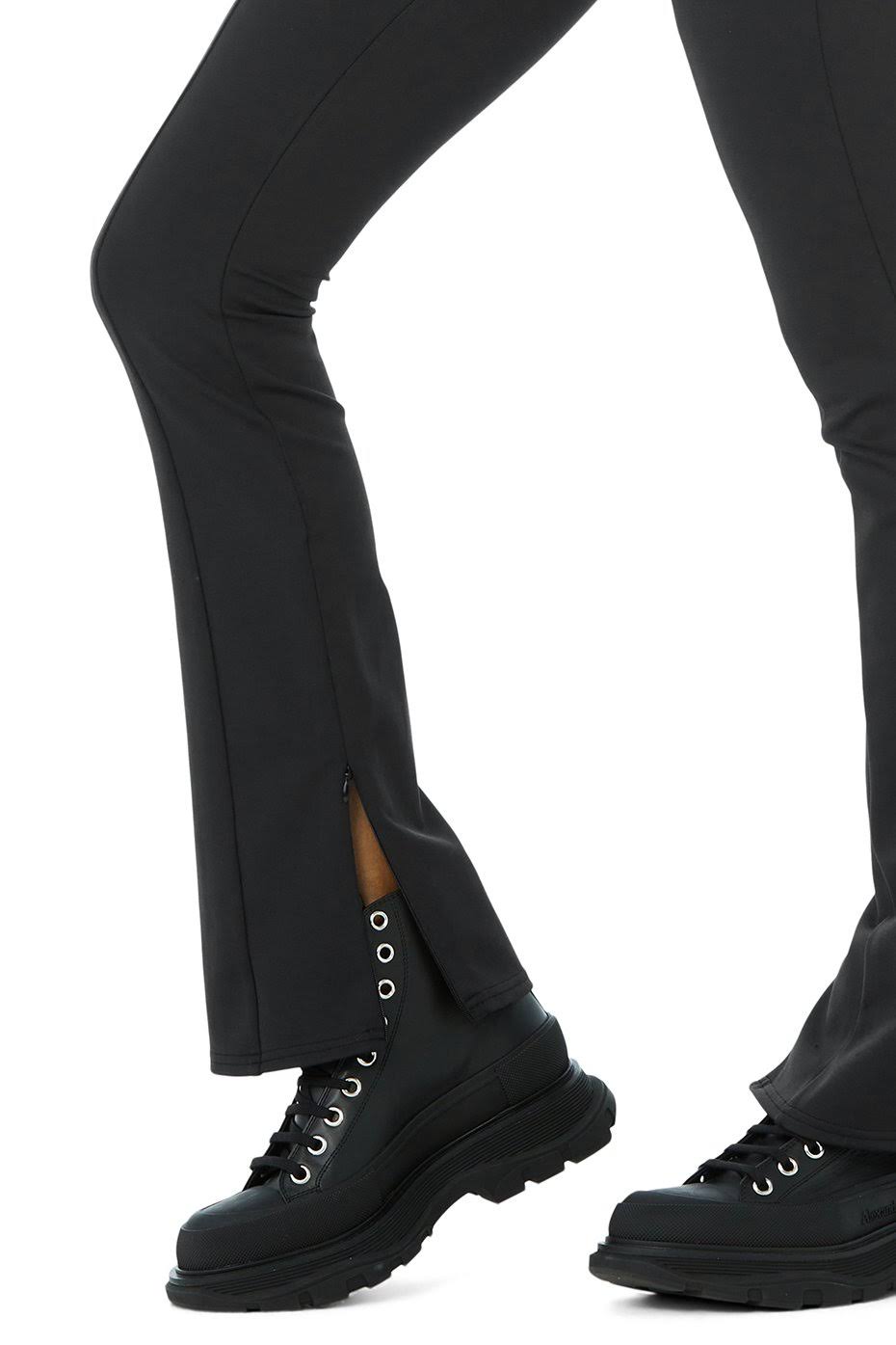 Alo Yoga | High-Waist Zip It Flare Legging In Black, Size: JSJOGNDY_1KIUE