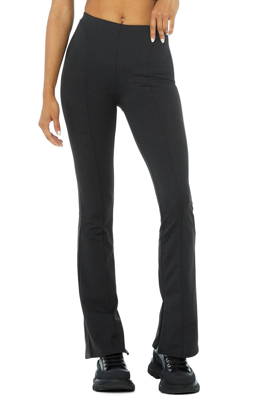 Alo Yoga | High-Waist Zip It Flare Legging In Black, Size: JSJOGNDY_1KIUE
