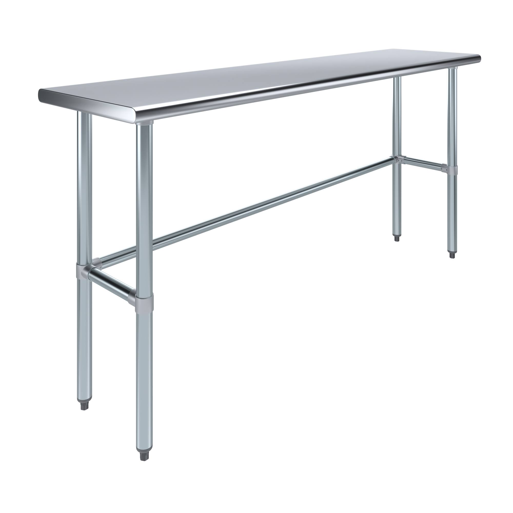 Amgood 18 In. X 72 In. Stainless Steel Open Base Kitchen Utility Table Metal Prep Table, OSKCDFQE_29XUQ