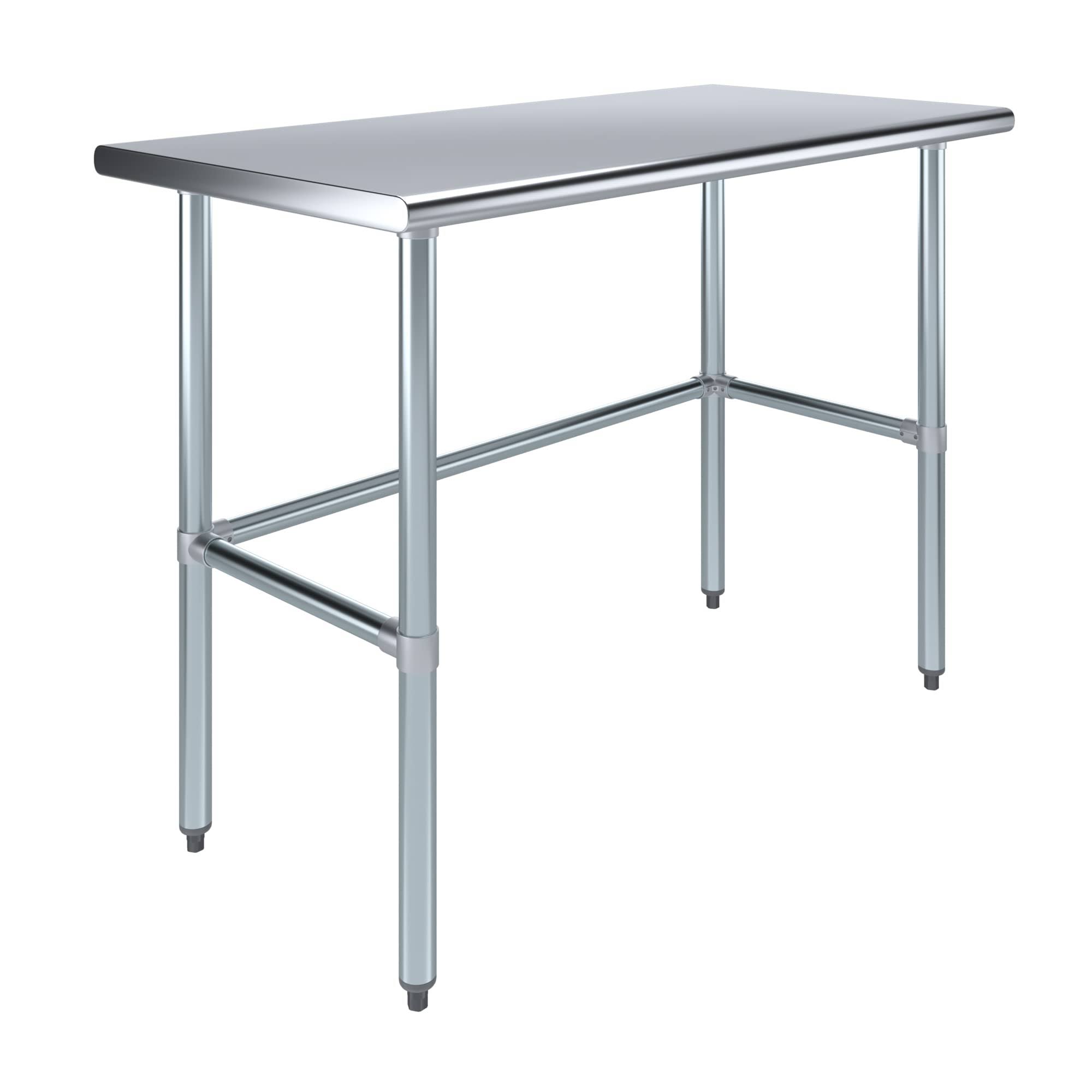 Amgood 18 In. X 72 In. Stainless Steel Open Base Kitchen Utility Table Metal Prep Table, OSKCDFQE_29XUQ