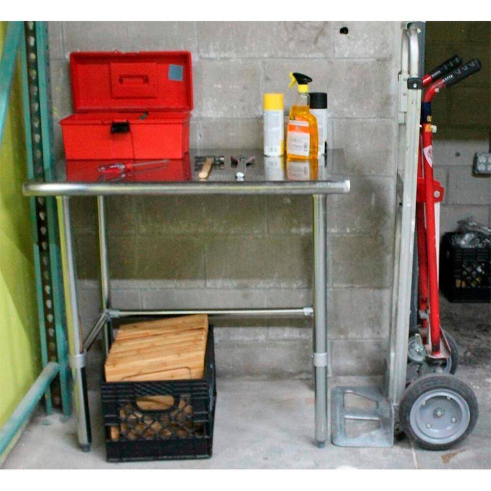 Amgood 18 In. X 72 In. Stainless Steel Open Base Kitchen Utility Table Metal Prep Table, OSKCDFQE_29XUQ