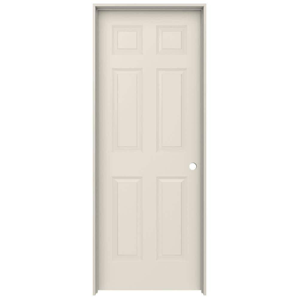 Jeld-Wen 28 In. X 80 In. Colonist White Painted Left-Hand Textured Molded Composite Single Prehung Interior 7XOMYHOF_RWODA
