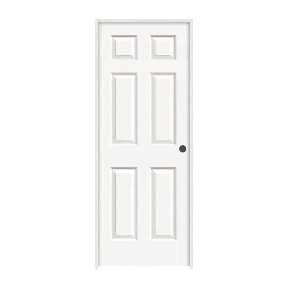 Jeld-Wen 28 In. X 80 In. Colonist White Painted Left-Hand Textured Molded Composite Single Prehung Interior 7XOMYHOF_RWODA