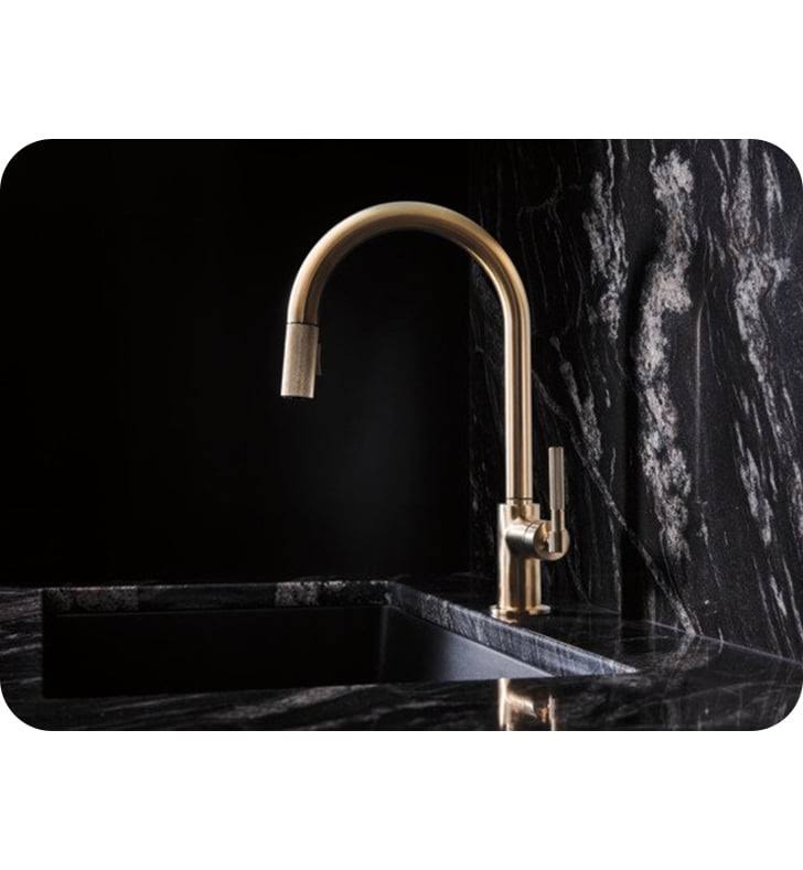 Brizo 63043lf-Pc Litze Pull-Down Faucet With Arc Spout And Knurled Handle - PUJLSCO5_DY8W8