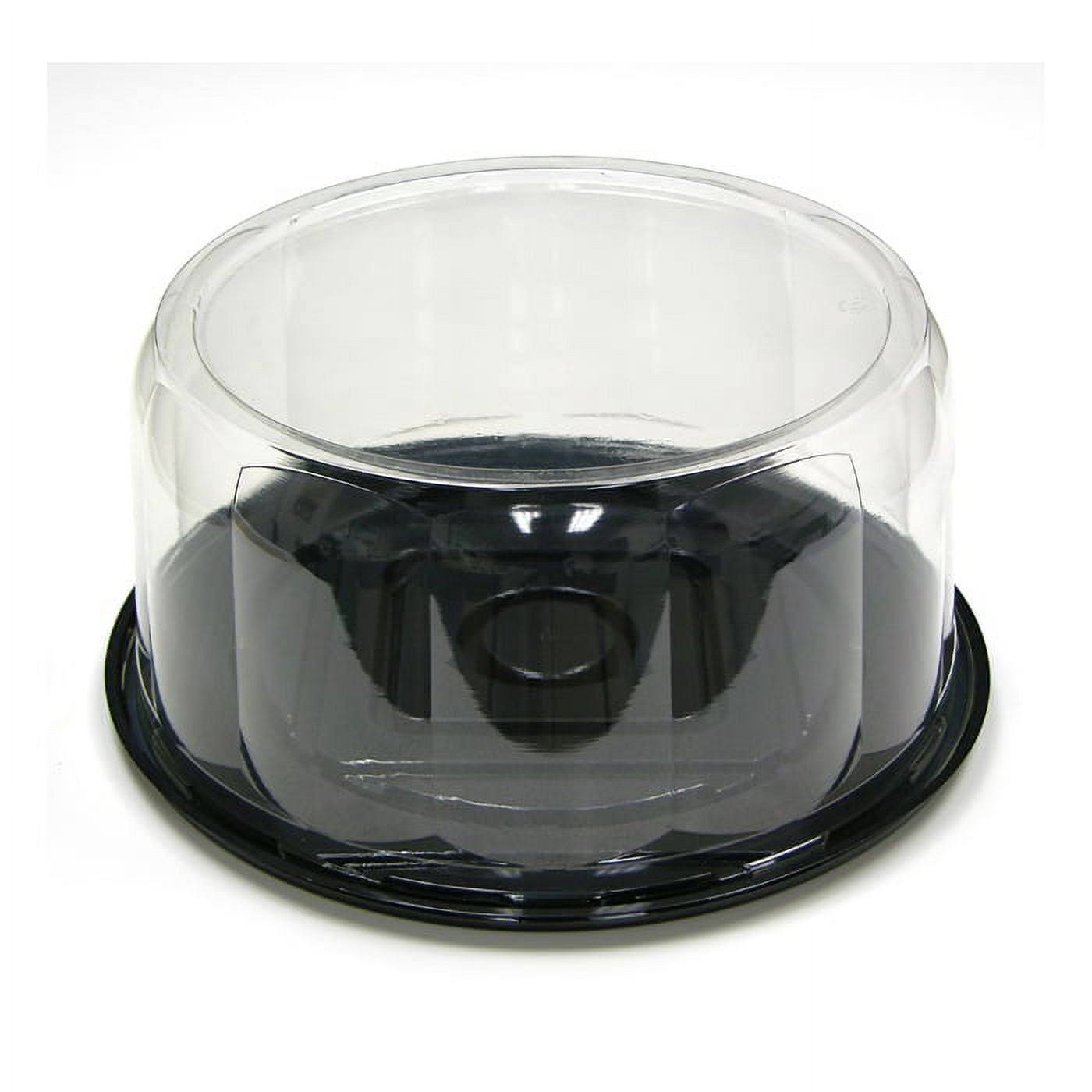Pactiv Rose Pattern Cake Container & Lid Combo, 13 Inch Diameter X 5.75 Inch Height, Black Base/Clear Lid | 45/S3JASDPL_EIHX0