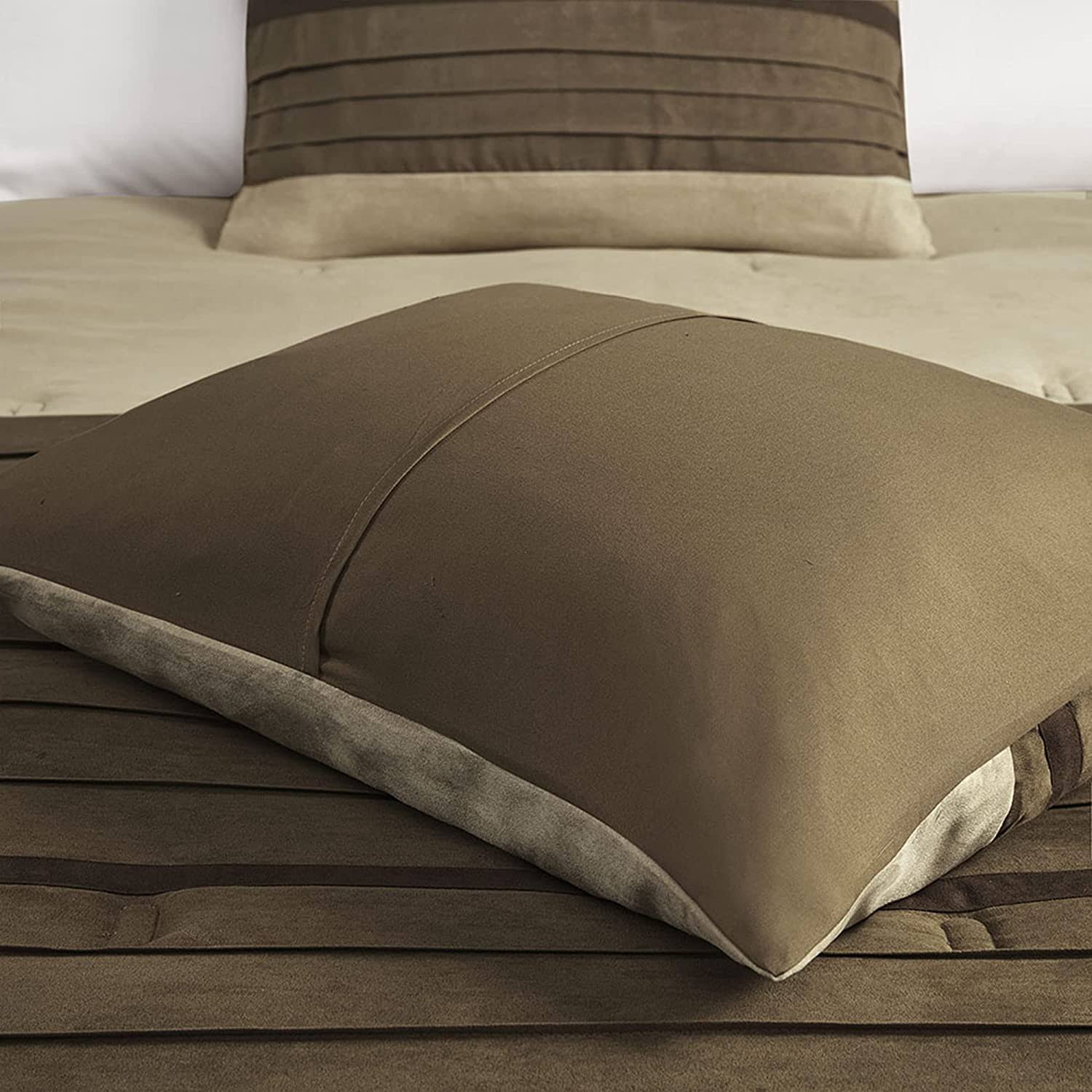 Madison Park Palmer 7-Piece Comforter Set, Natural, California JAUJDVBO_N7FX5