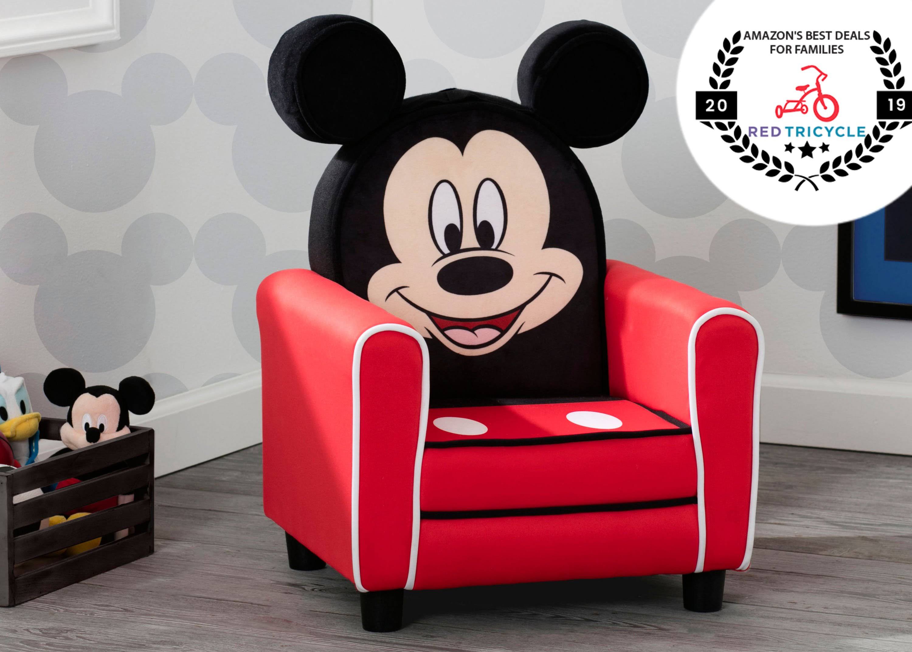 Delta Children Figural Upholstered Kids Chair Disney Mickey KOJMCU7Q_EA4PK