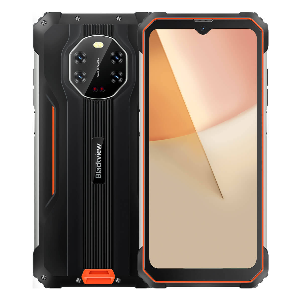 Rugged Cell Phone Unlocked, Blackview Night-Vision 8gb+128gb 8380mah 6.58 Inch, 50mp Rear Camera, 4g Android Phone Nfc/Gps, Bv8800, LVD2MFJZ_W4PNG