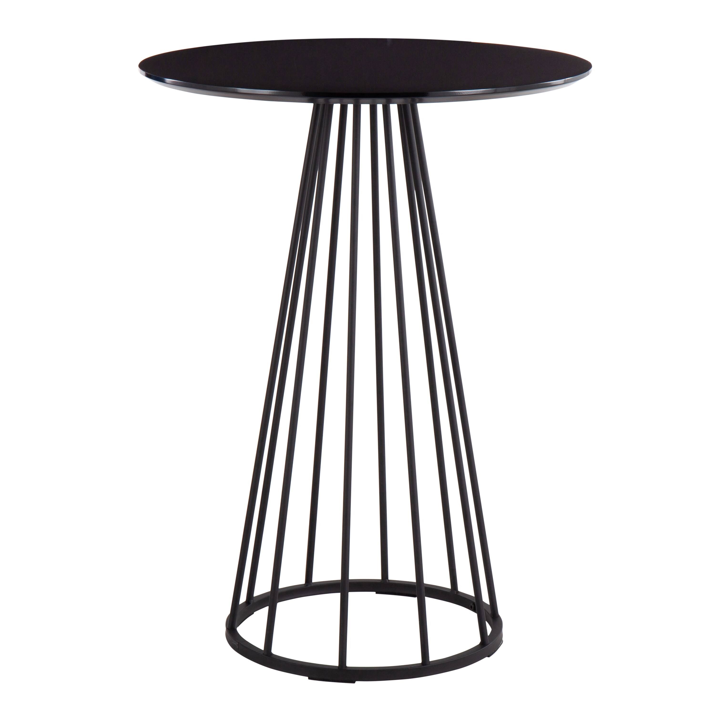 Lumisource Canary Black Wood Gold Steel Counter Height F6ENZTBX_CF9DS